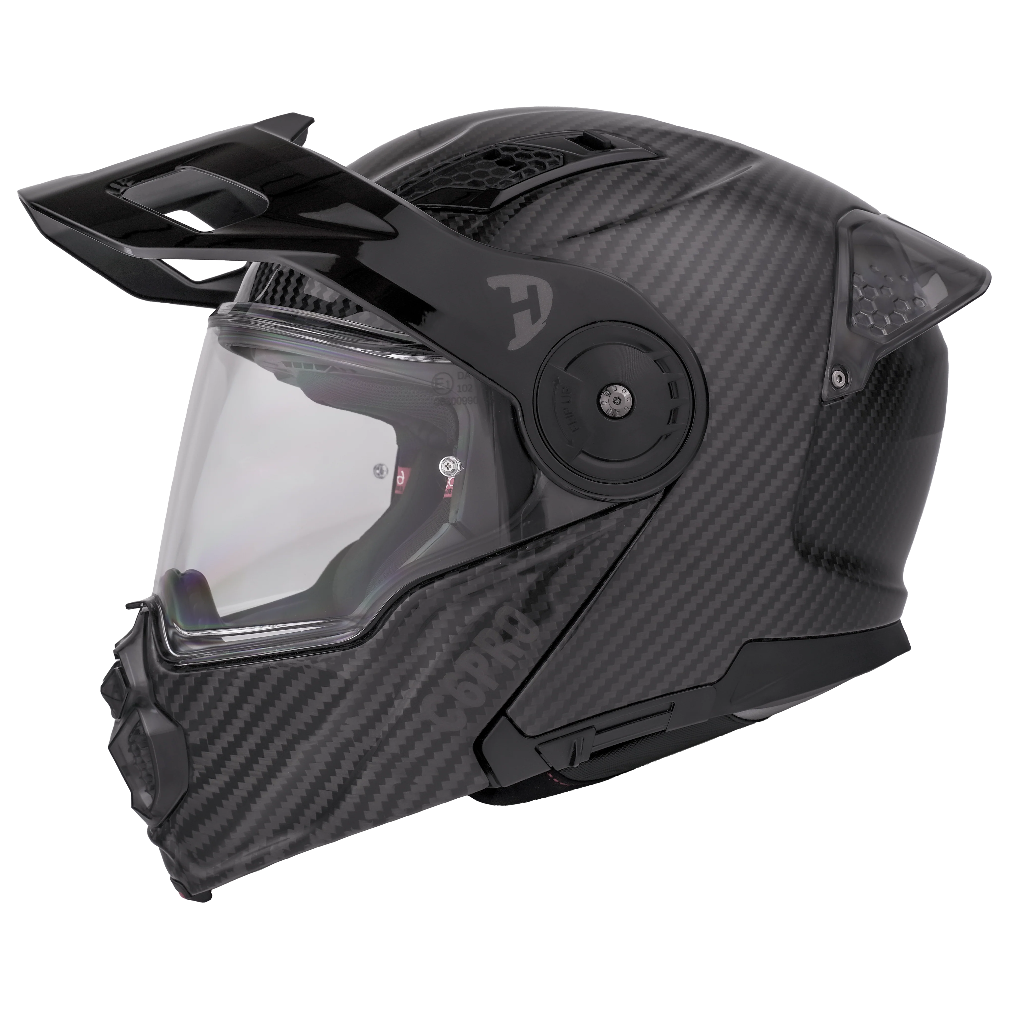 D.O.T. & ECE Daytona C6 Pro Helmet- Grey Carbon Fiber - Image 8