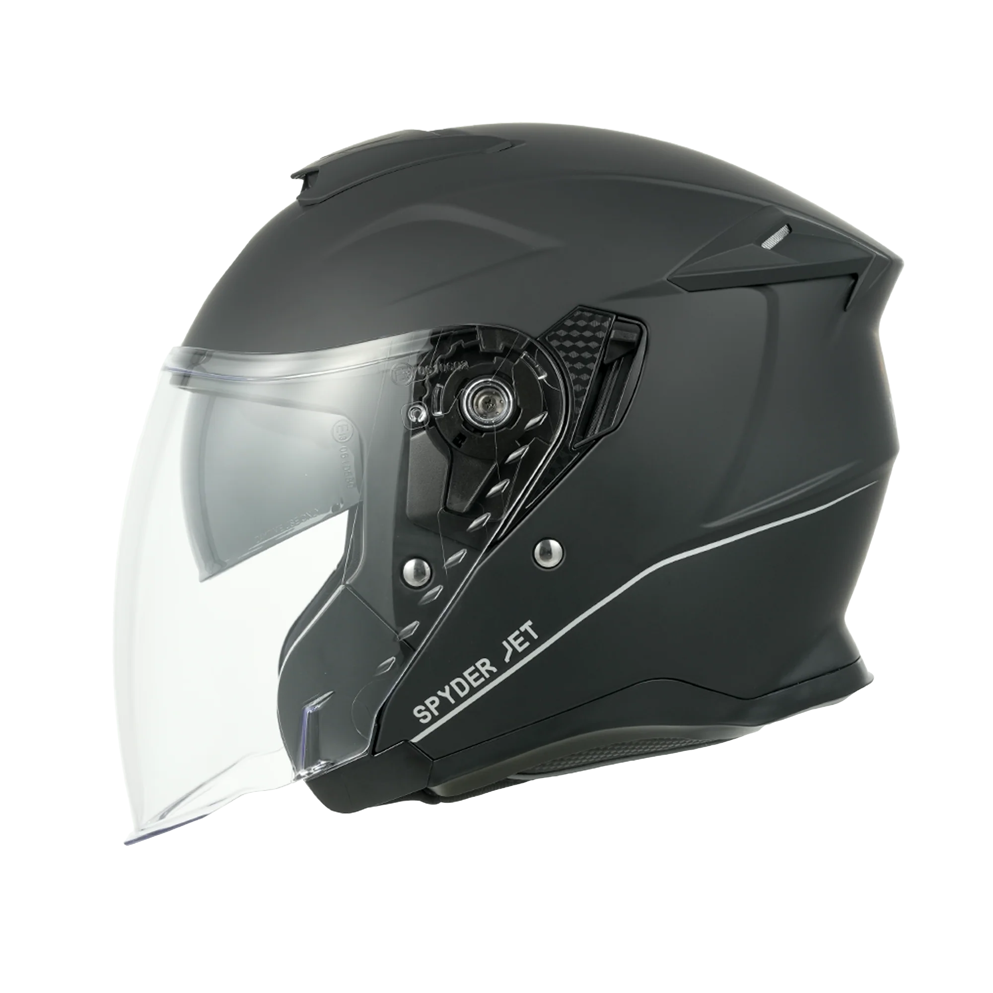 D.O.T. & ECE Daytona Spyder Jet Helmet - Dull Black - Image 2