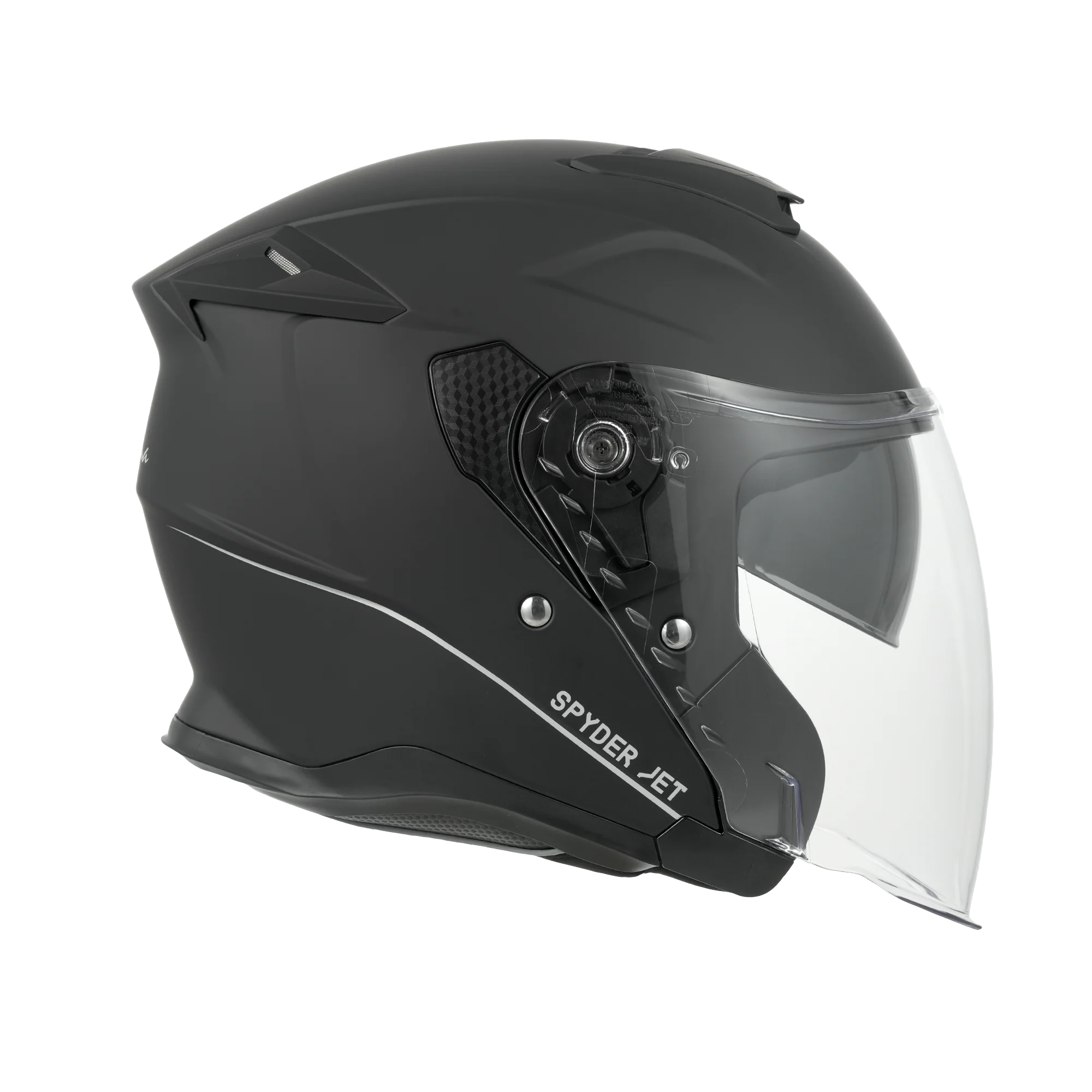 D.O.T. & ECE Daytona Spyder Jet Helmet - Dull Black - Image 4