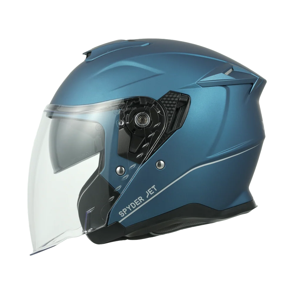 D.O.T. & ECE Daytona Spyder Jet Helmet - Dull Blue - Image 2