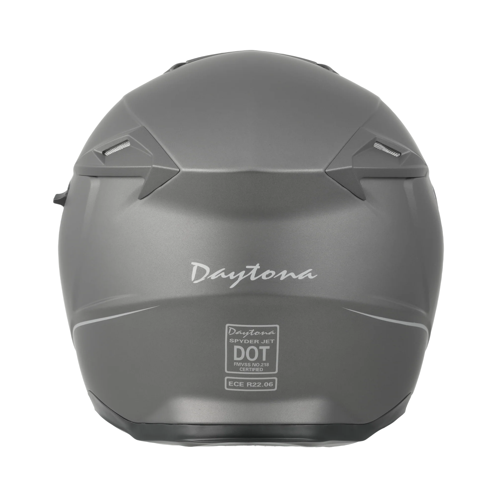D.O.T. & ECE Daytona Spyder Jet Helmet - Gun Metal Grey Dull Metallic - Image 3