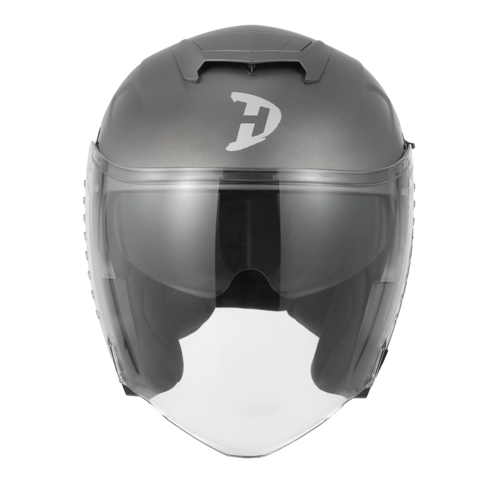 D.O.T. & ECE Daytona Spyder Jet Helmet - Gun Metal Grey Dull Metallic - Image 6