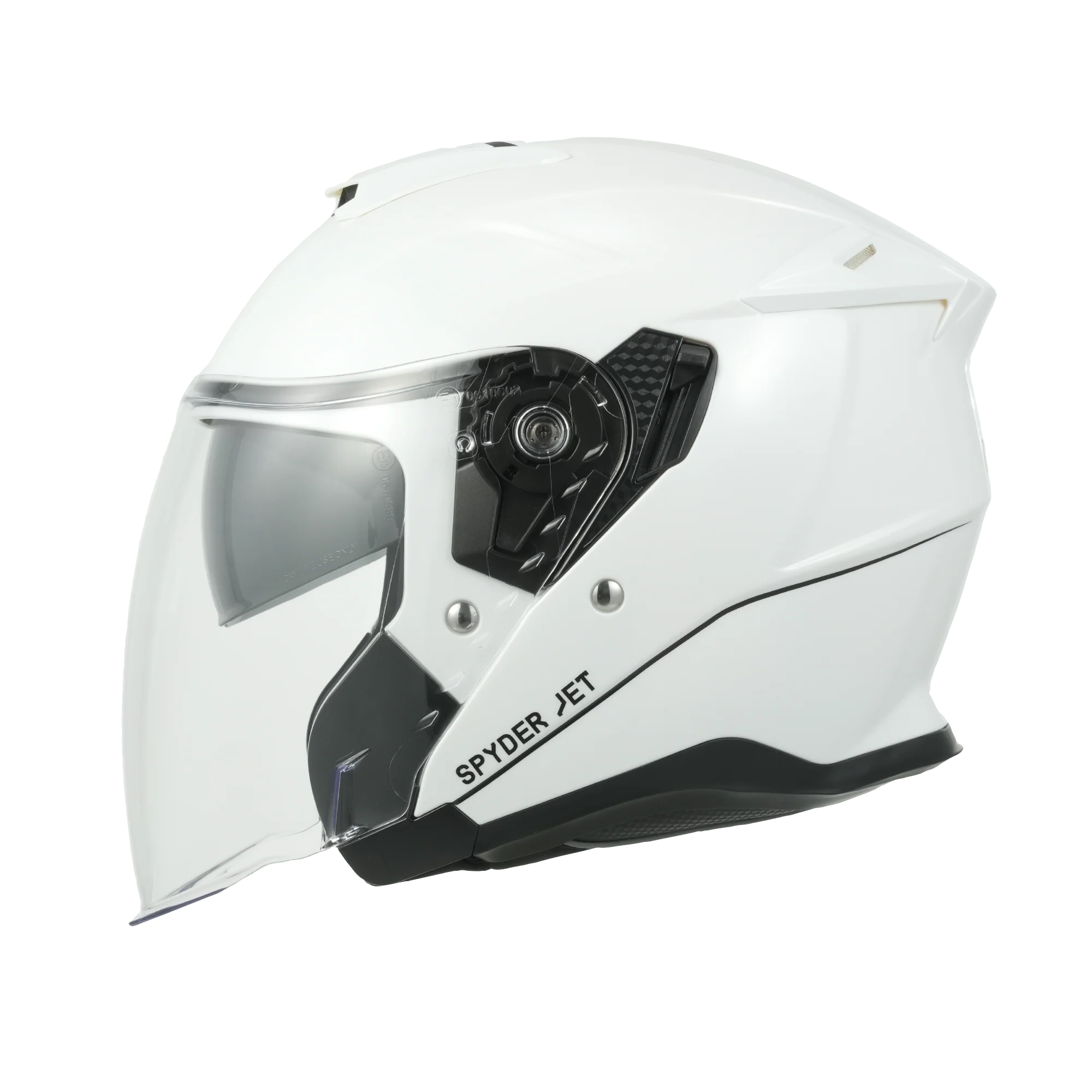 D.O.T. & ECE Daytona Spyder Jet Helmet - Hi-Gloss White - Image 2