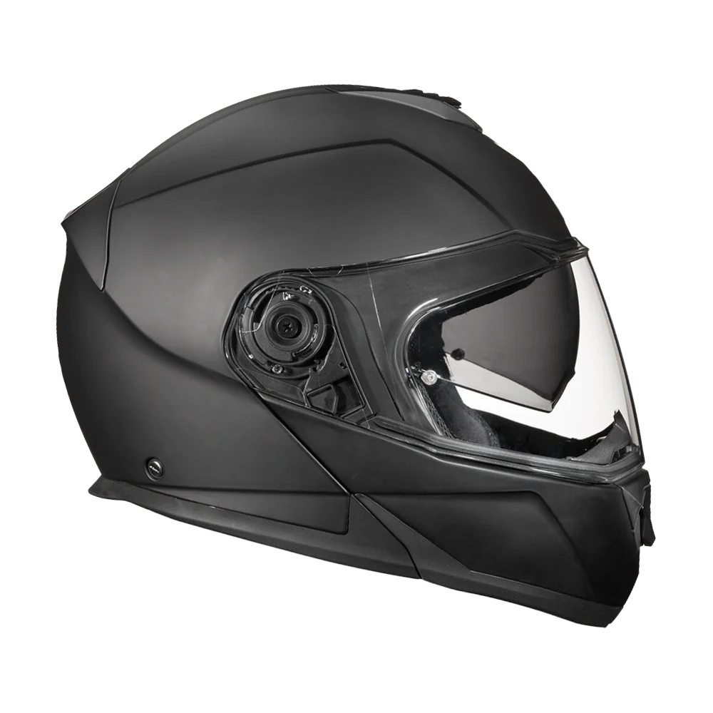 Daytona Glide Modular Motorcycle Helmet - DOT Approved, Bluetooth Ready, Dual Visor, Men/Women/Youth - Dull Black - Image 5