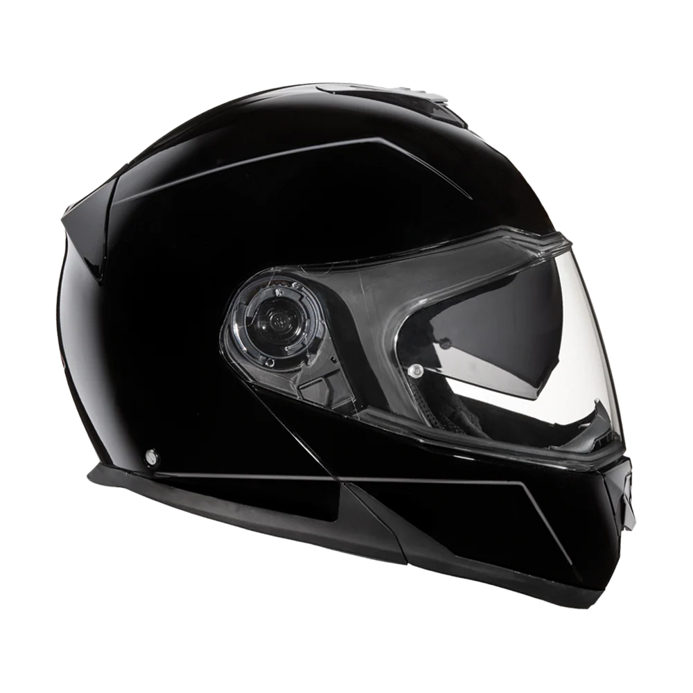 Daytona Glide Modular Motorcycle Helmet - DOT Approved, Bluetooth Ready, Dual Visor, Men/Women/Youth - Hi-Gloss Black - Image 5