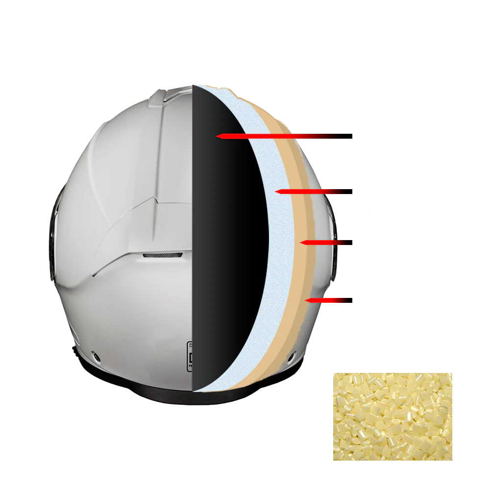 Daytona Glide Modular Motorcycle Helmet - DOT Approved, Bluetooth Ready, Dual Visor, Men/Women/Youth - Hi-Gloss White - Image 9