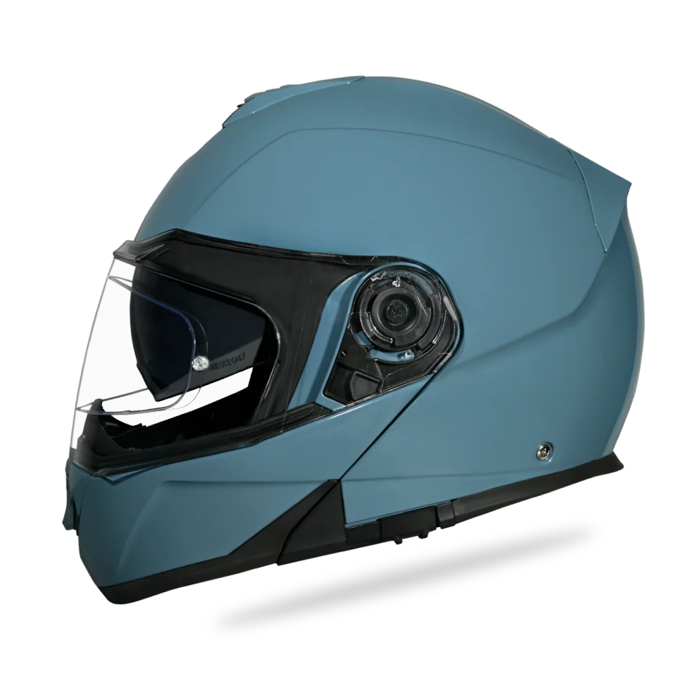Daytona Glide Modular Motorcycle Helmet - DOT Approved, Bluetooth Ready, Dual Visor, Men/Women/Youth- Shark Blu - Image 3
