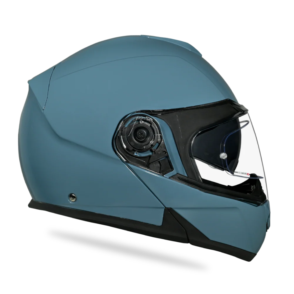 Daytona Glide Modular Motorcycle Helmet - DOT Approved, Bluetooth Ready, Dual Visor, Men/Women/Youth- Shark Blu - Image 5