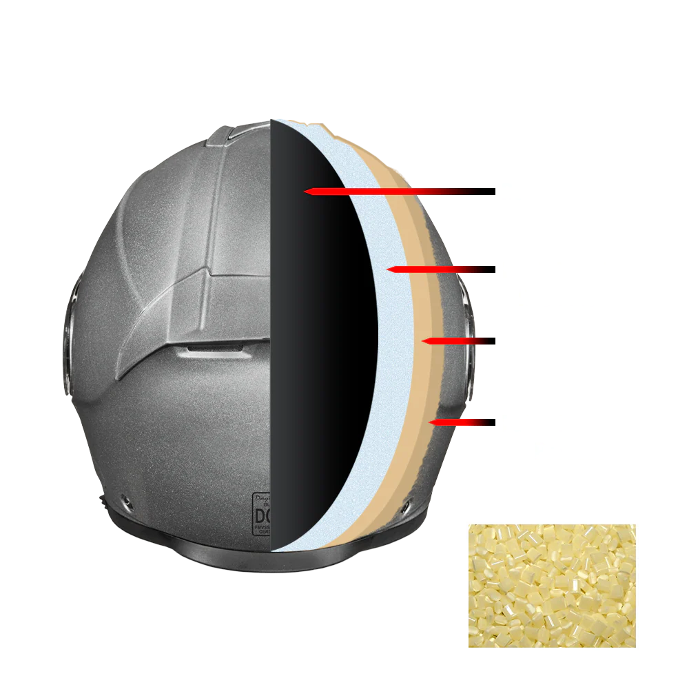 Daytona Glide Modular Motorcycle Helmet - DOT Approved, Bluetooth Ready, Dual Visor, Men/Women/Youth- Shark Blu - Image 9