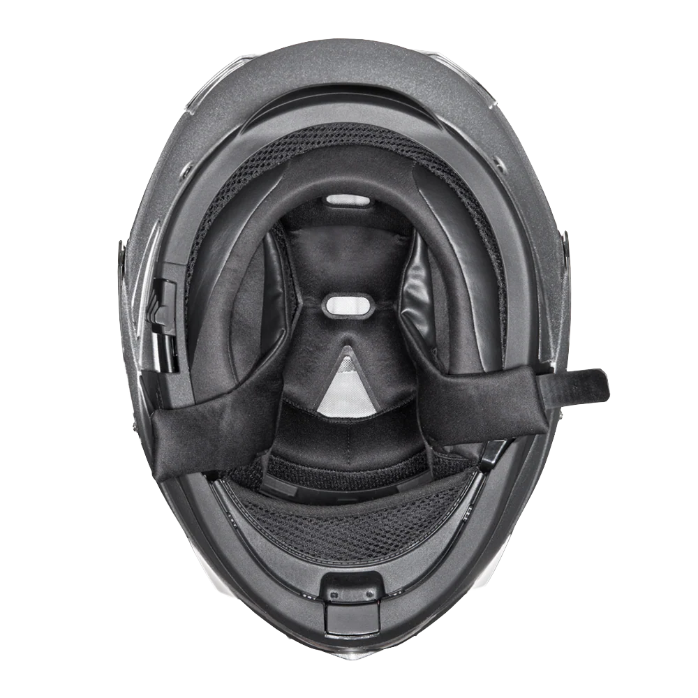Daytona Glide Modular Motorcycle Helmet - DOT Approved, Bluetooth Ready, Dual Visor, Men/Women/Youth- Silver Metallic - Image 7