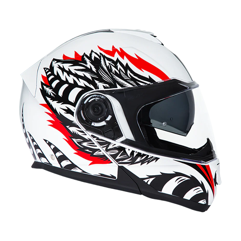 Daytona Glide Modular Motorcycle Helmet - DOT Approved, Bluetooth Ready, Dual Visor, Men/Women/Youth - W/ Phoenix - Image 5