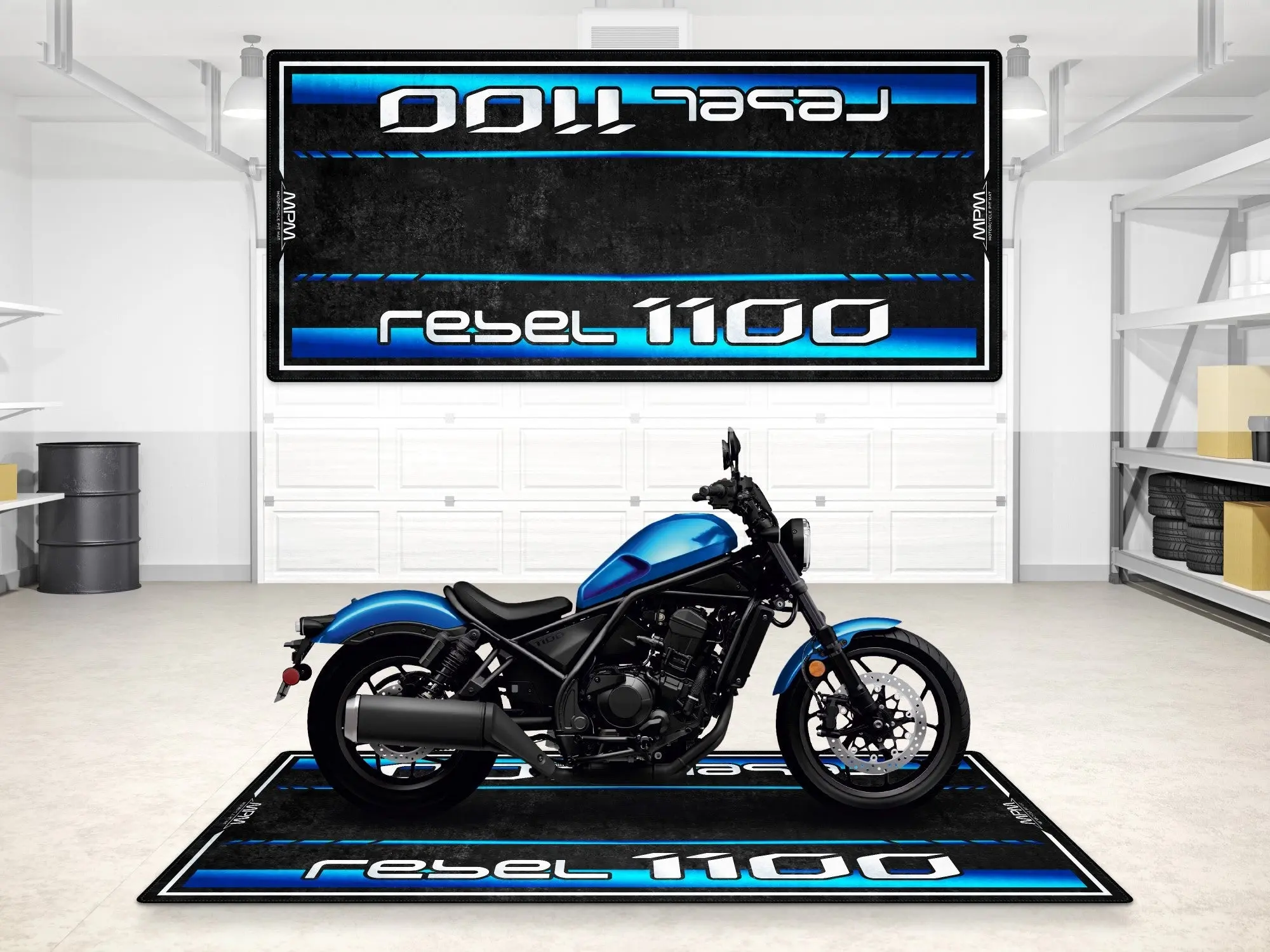 Designed Pit Mat for 2024 Honda Rebel 1100 Motorcycle - MM7438 - Image 11
