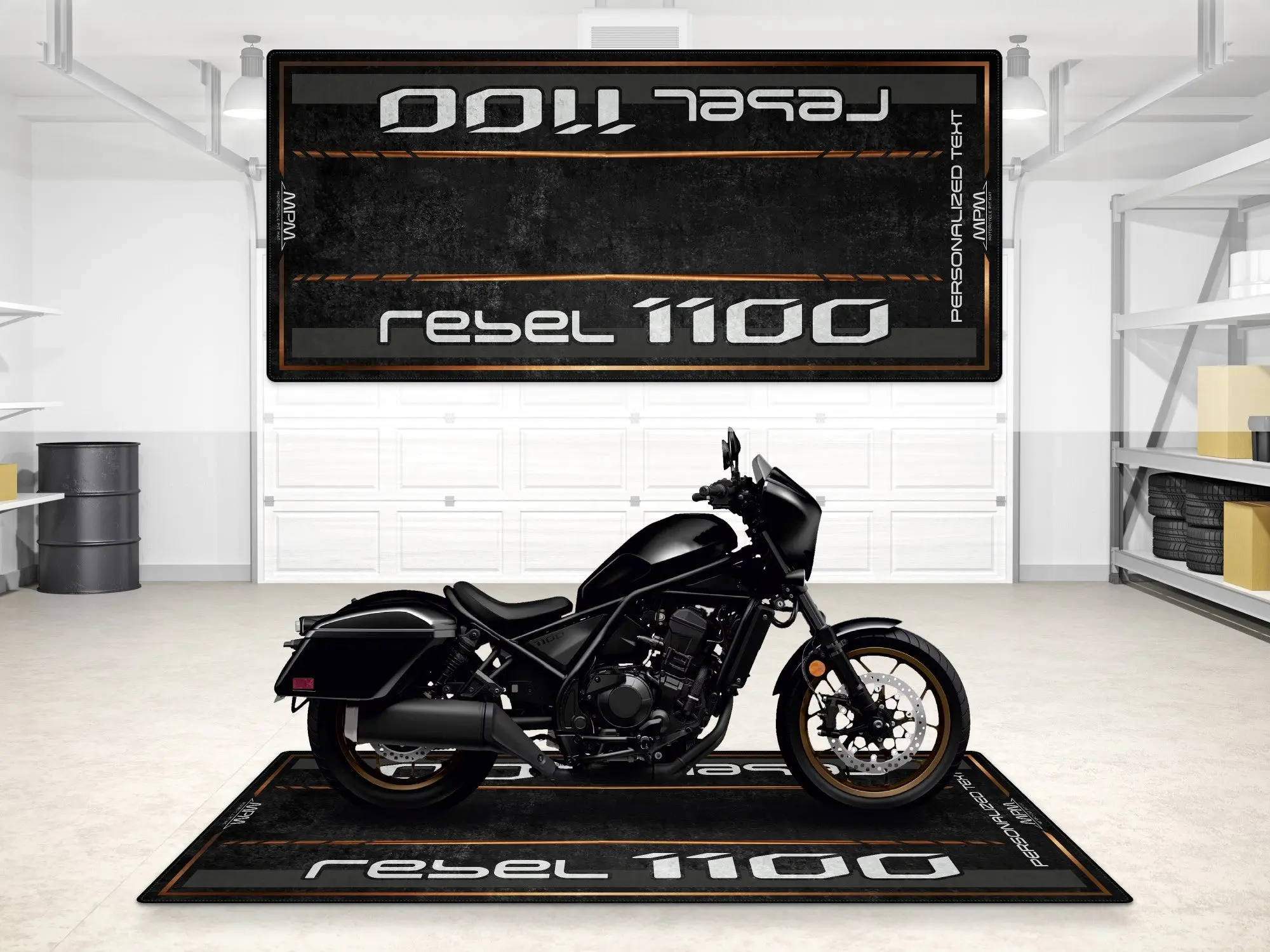 Designed Pit Mat for 2024 Honda Rebel 1100 Motorcycle - MM7438 - Image 3