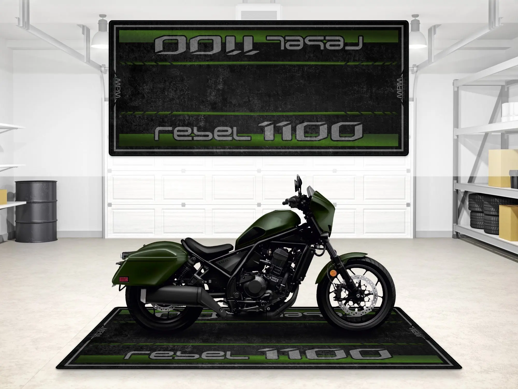 Designed Pit Mat for 2024 Honda Rebel 1100 Motorcycle - MM7438 - Image 6