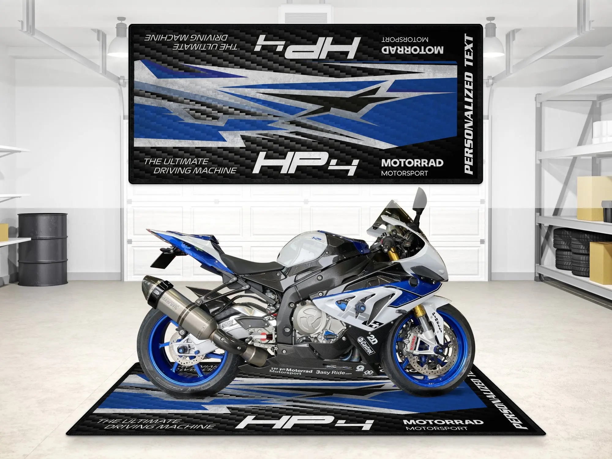 Designed Pit Mat for BMW 1000RR HP4 Motorcycle - MM7254 - Image 3