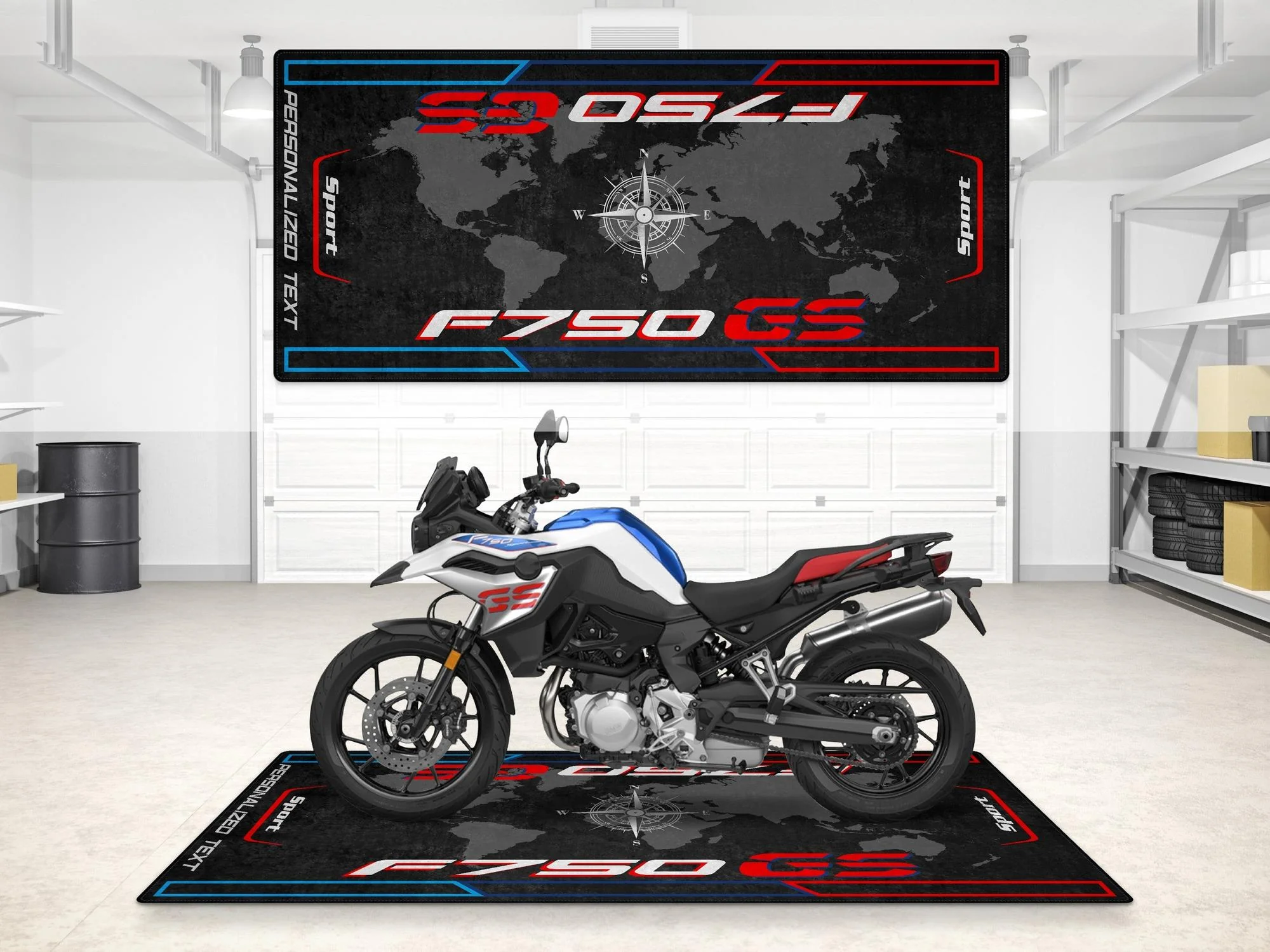 Designed Pit Mat for BMW F750 GS Motorcycle - MM7296 - Image 3