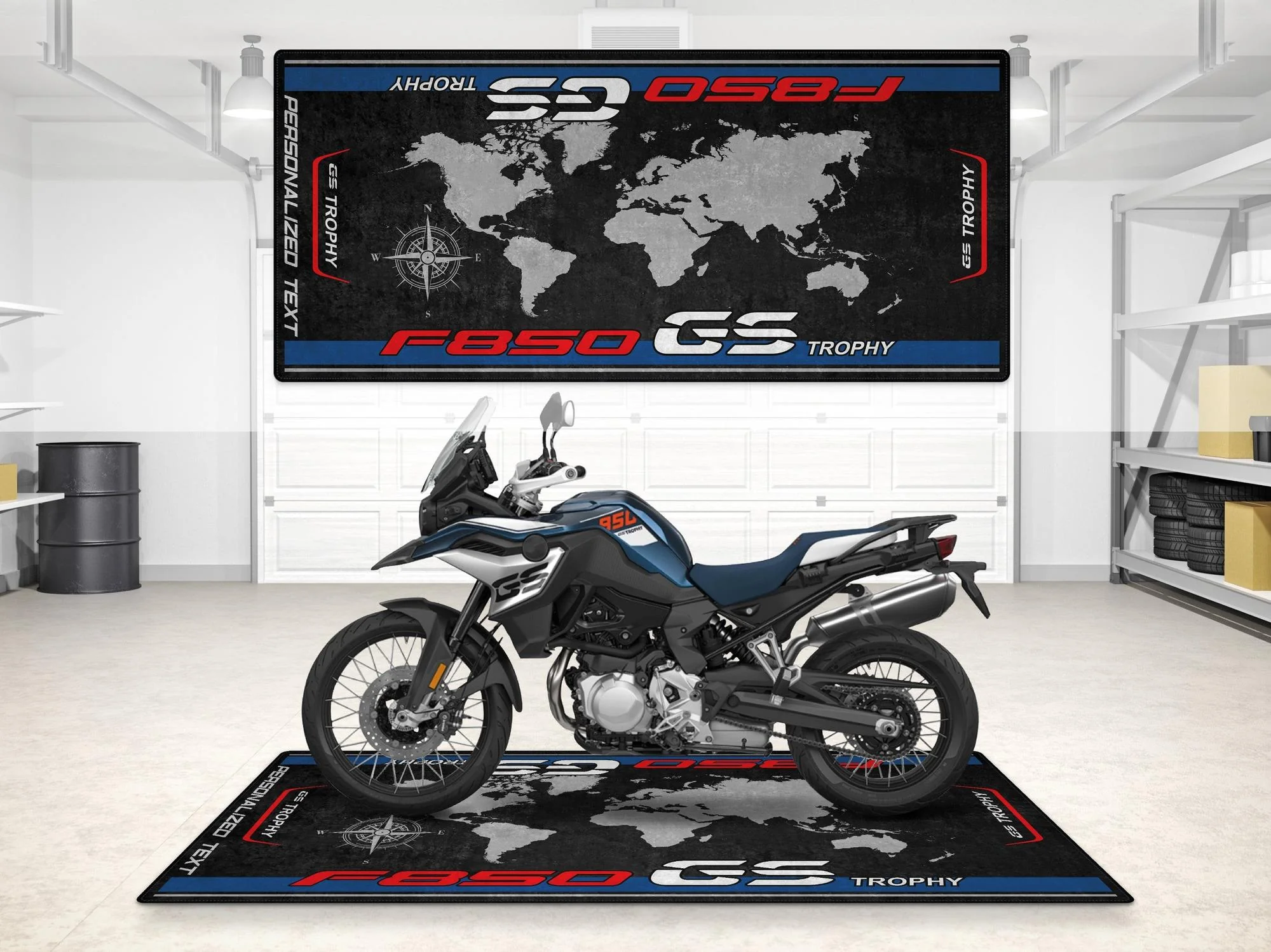 Designed Pit Mat for BMW F850 GS Motorcycle - MM7295 - Image 11