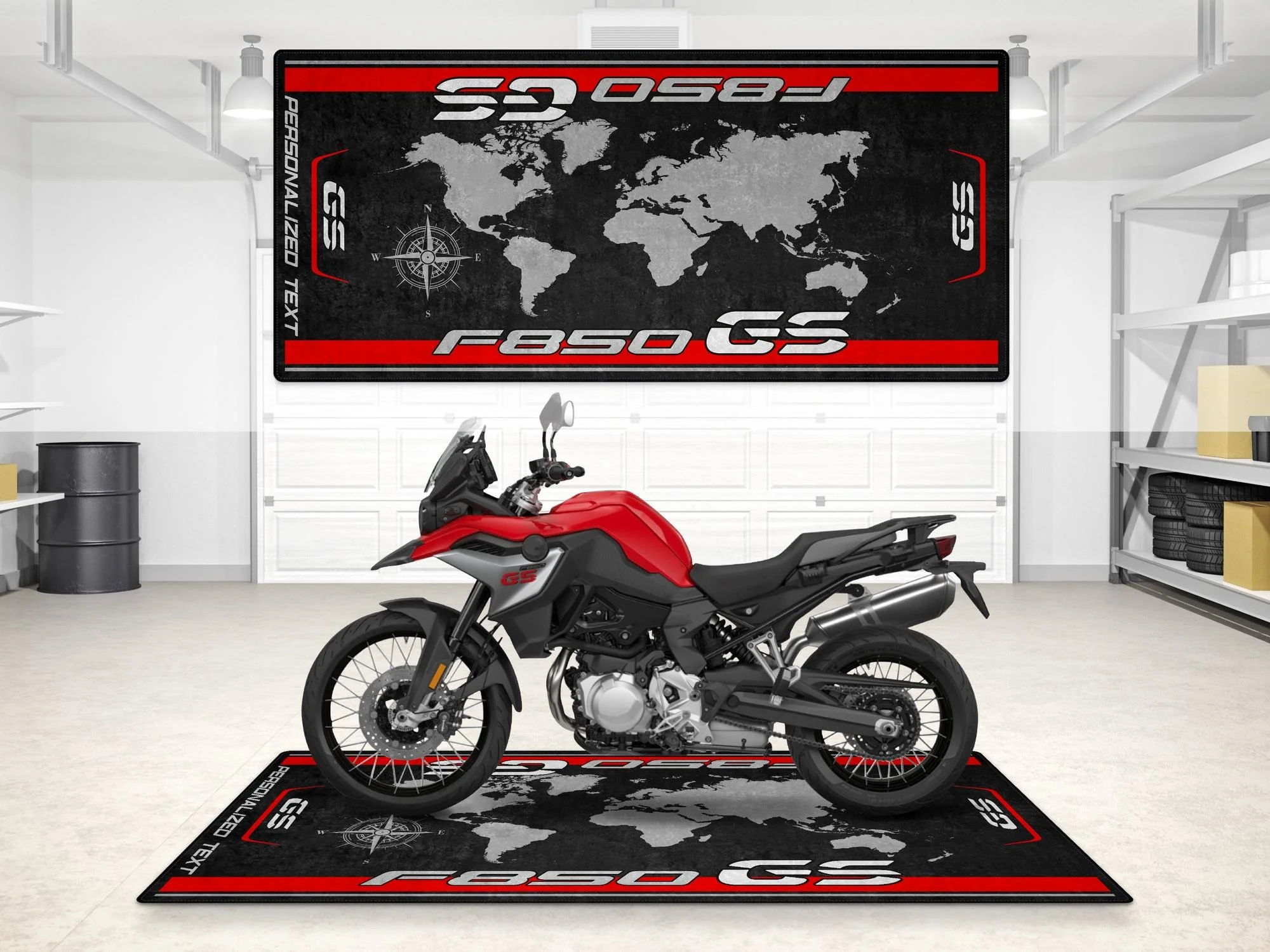 Designed Pit Mat for BMW F850 GS Motorcycle - MM7295 - Image 3