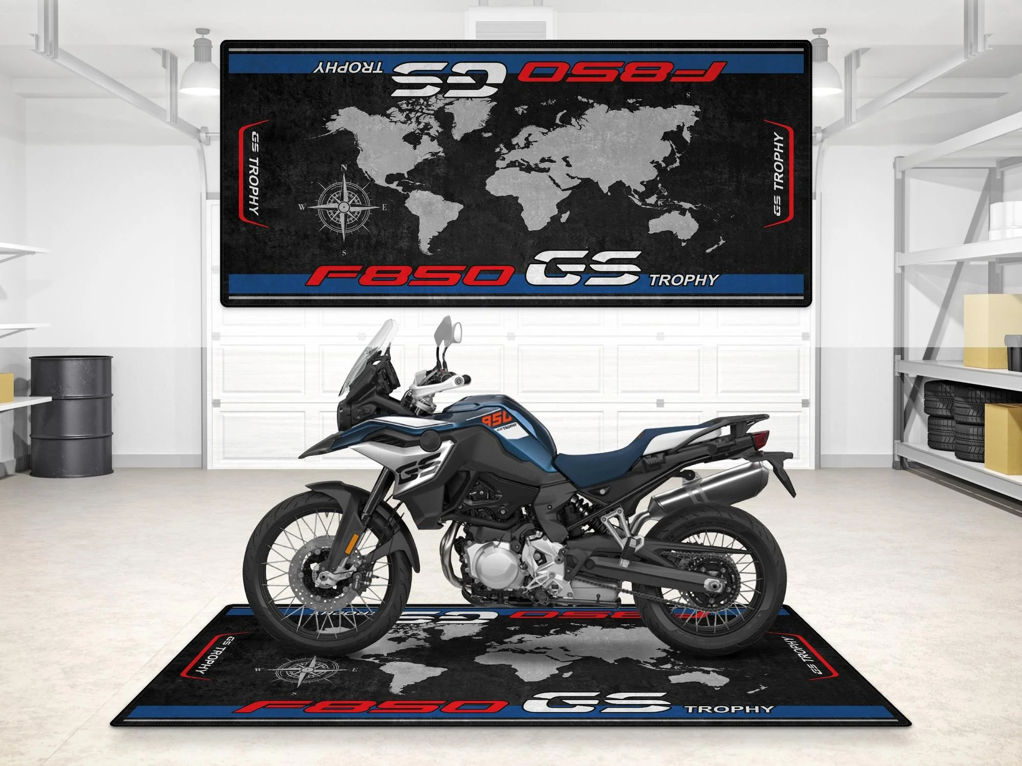 Designed Pit Mat for BMW F850 GS Motorcycle - MM7295 - Image 9