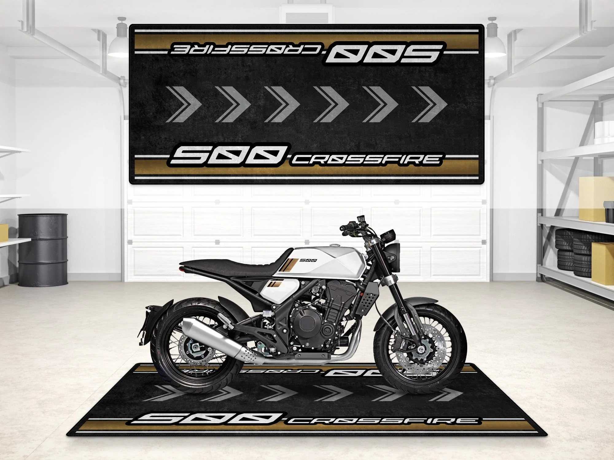 Designed Pit Mat for Brixton 500 Crossfire Motorcycle - MM7293