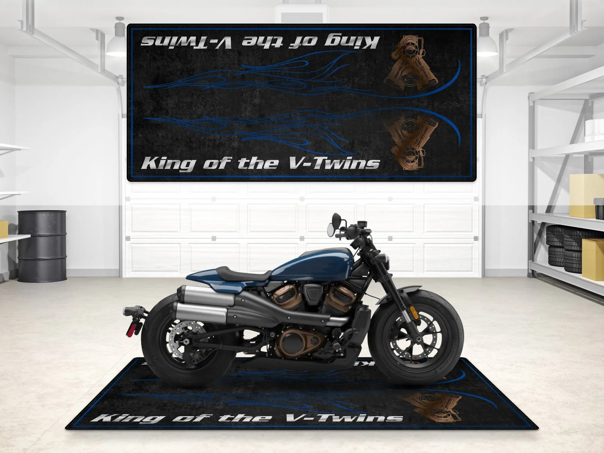 Designed Pit Mat for Cruiser Motorcycle "King of the V-Twins" - MM7302 - Image 11
