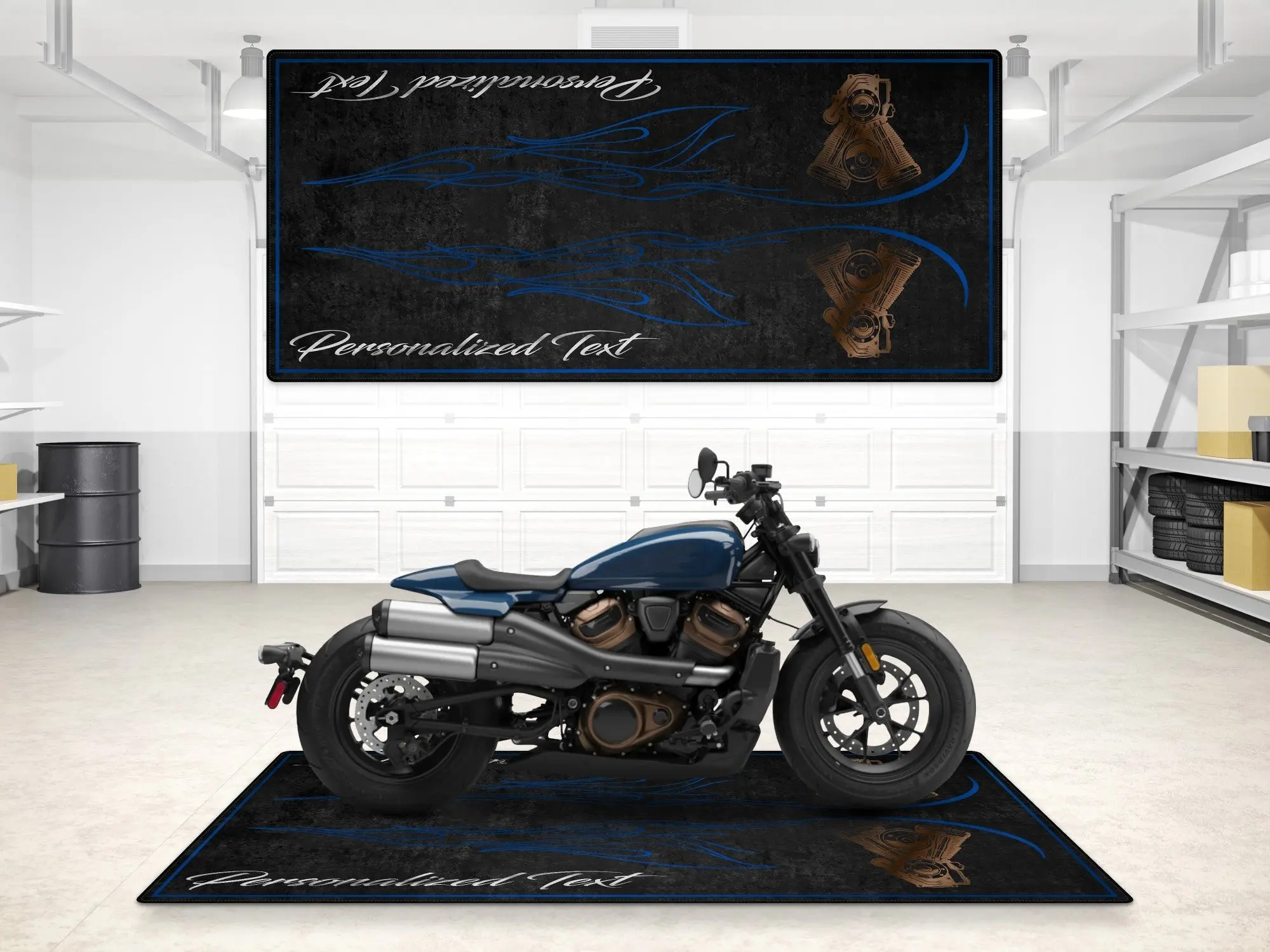 Designed Pit Mat for Cruiser Motorcycle "King of the V-Twins" - MM7302 - Image 13