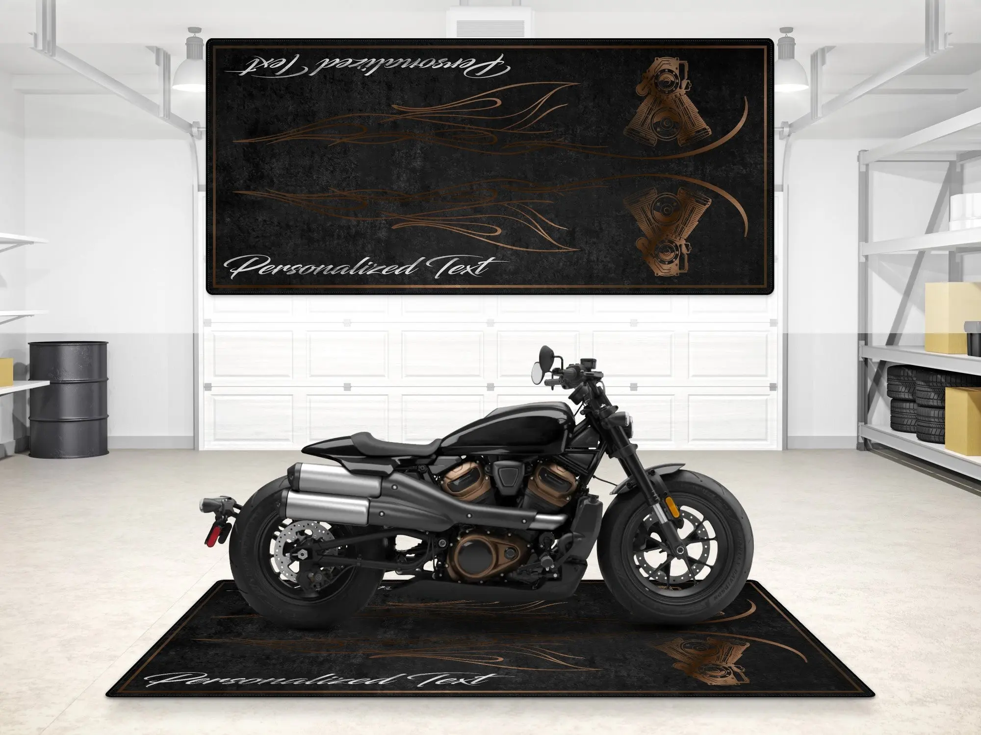 Designed Pit Mat for Cruiser Motorcycle "King of the V-Twins" - MM7302 - Image 8