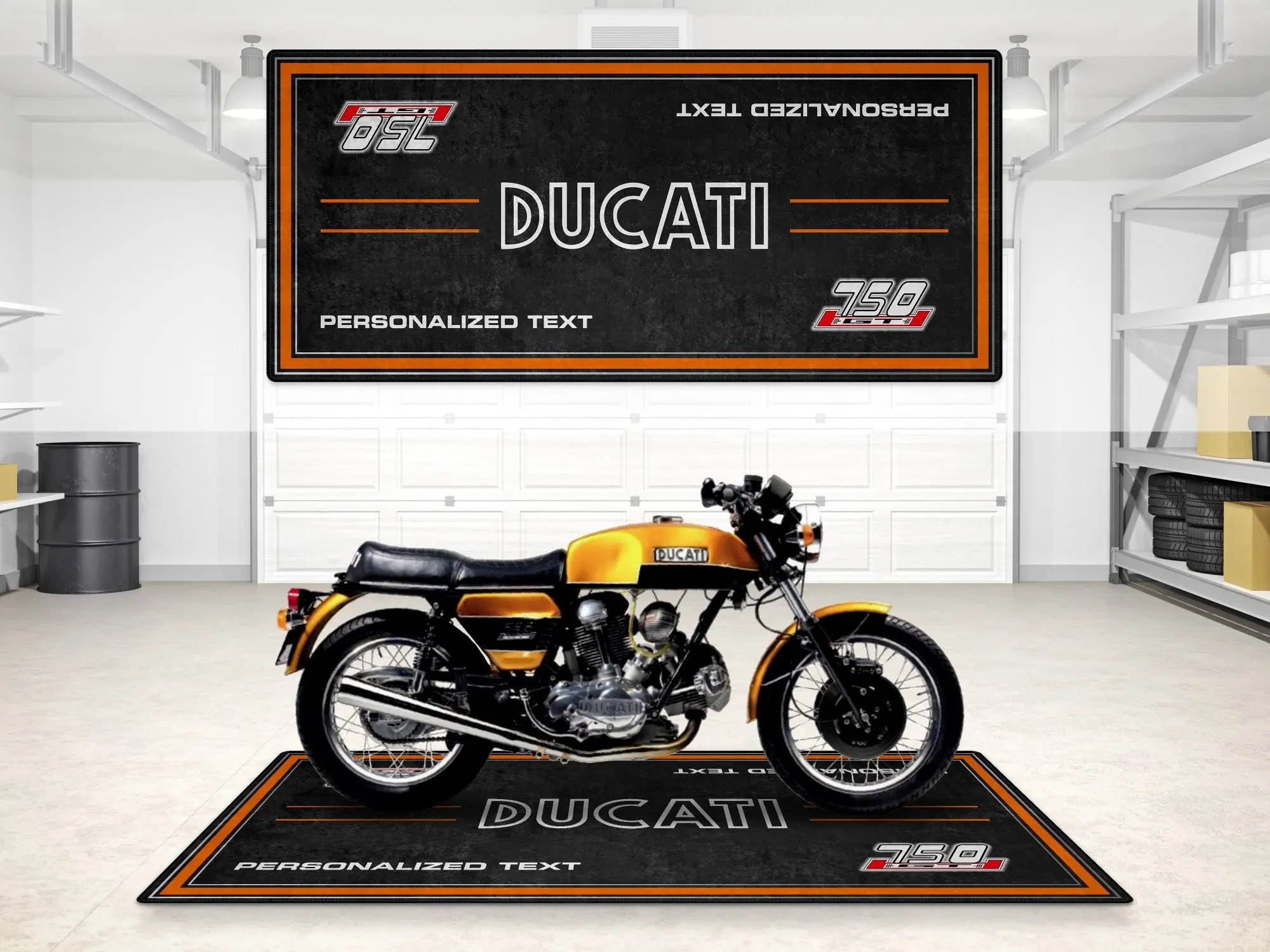 Designed Pit Mat for Ducati 750 GT 1973 Motorcycle - MM7203 - Image 3