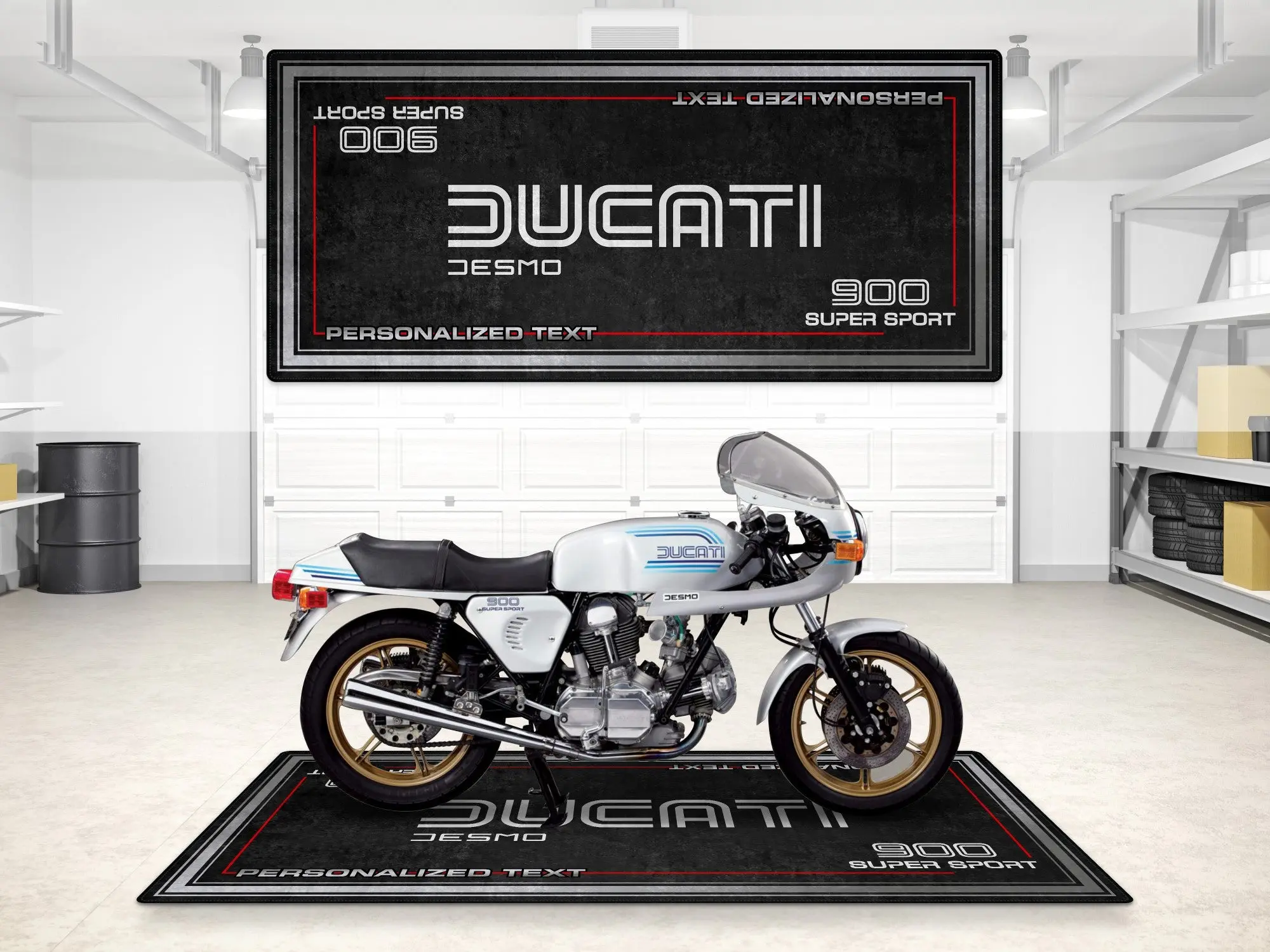 Designed Pit Mat for Ducati 900 SS Super Sport Motorcycle - MM7202 - Image 3