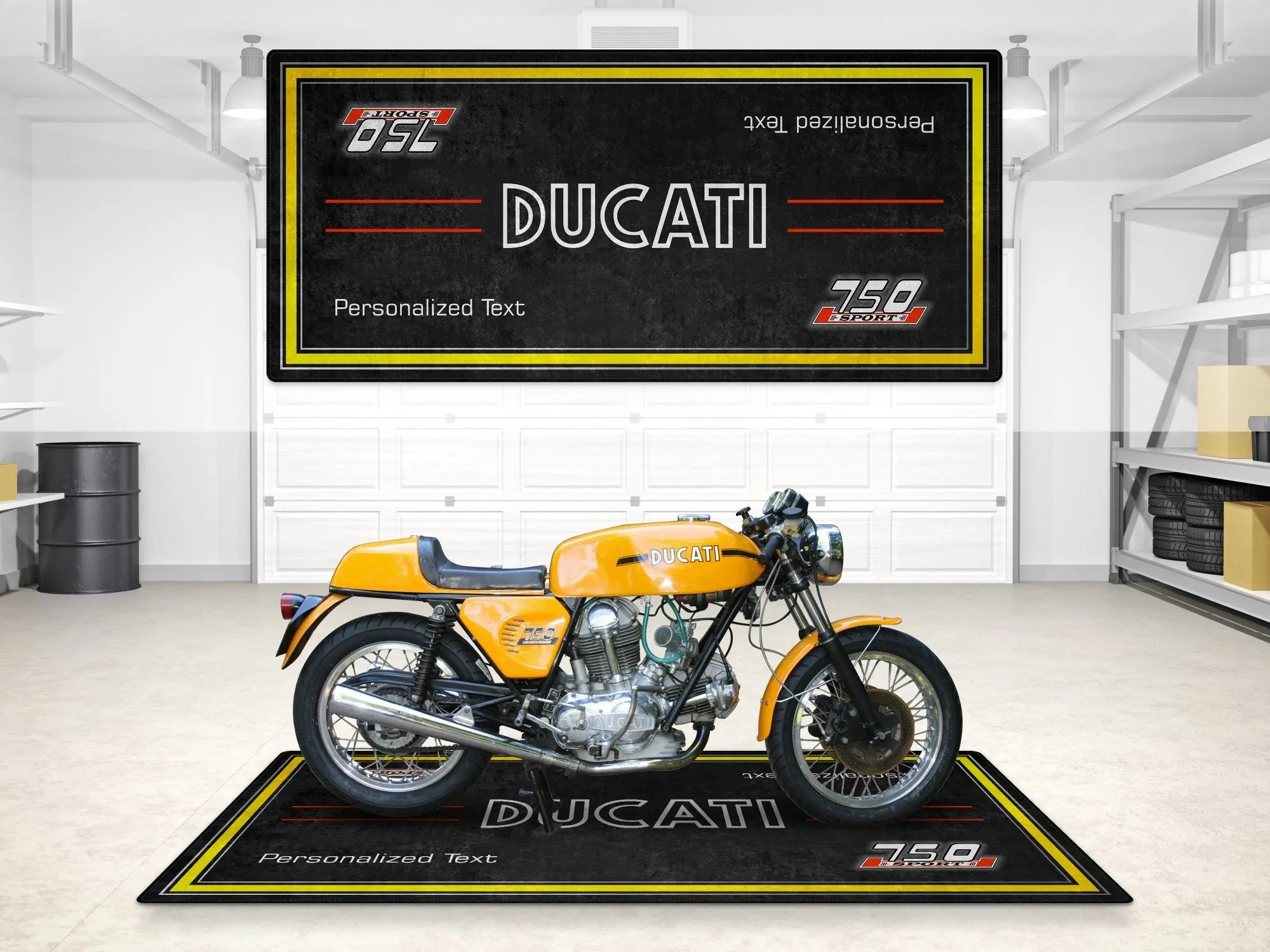 Designed Pit Mat for Ducati Classic 750 Sport Motorcycle - MM7223 - Image 3