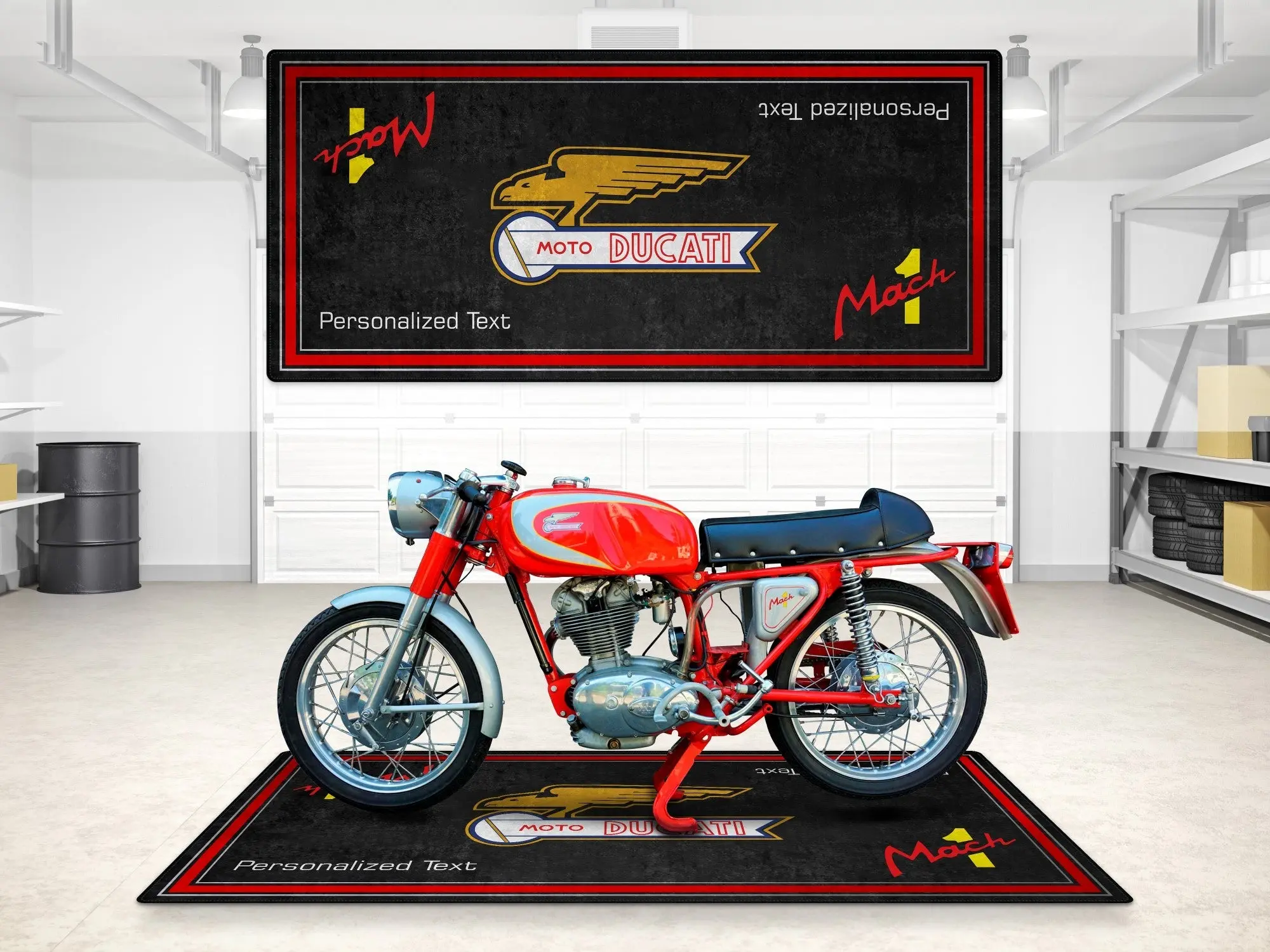 Designed Pit Mat for Ducati Classic Moto Mach 1 Motorcycle - MM7225 - Image 3