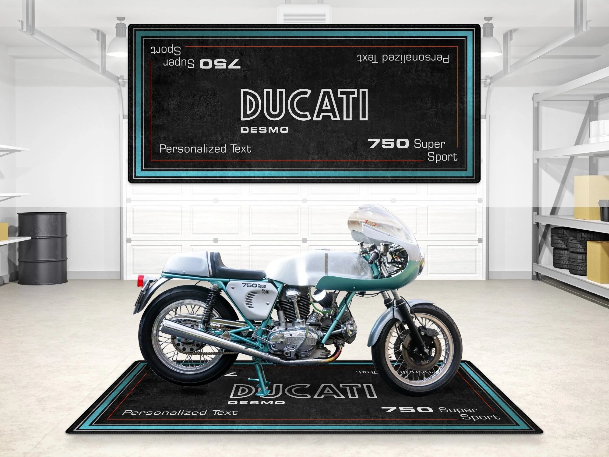 Designed Pit Mat for Ducati Desmo 750 Super Sport Motorcycle - MM7222 - Image 3