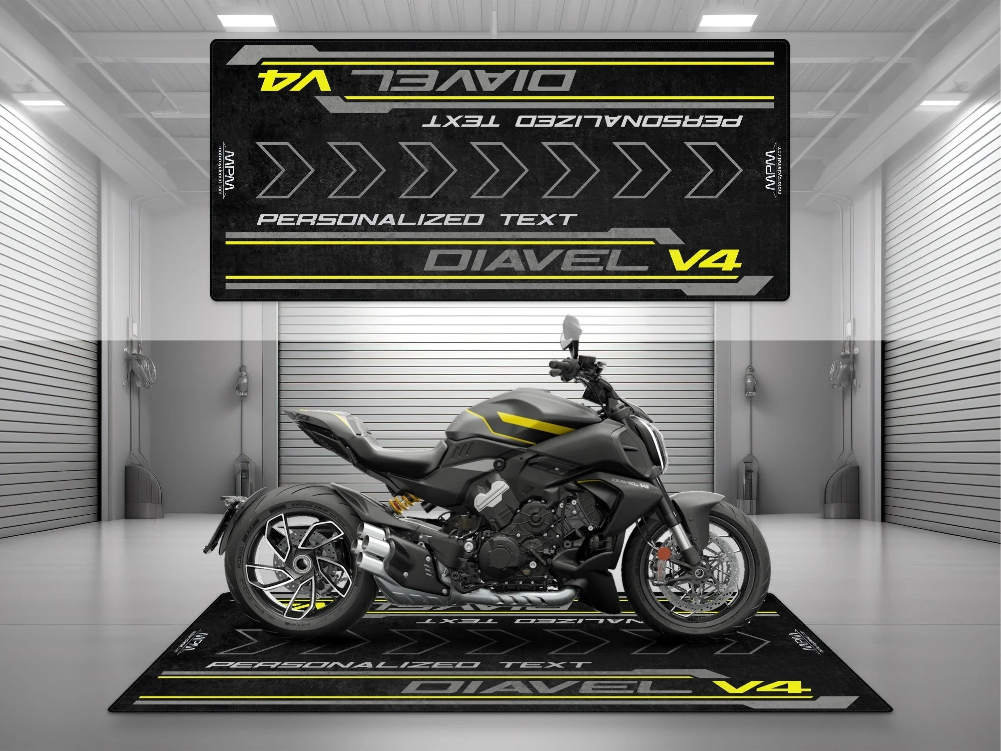 Designed Pit Mat for Ducati Diavel V4 Motorcycle - MM7170 - Image 3