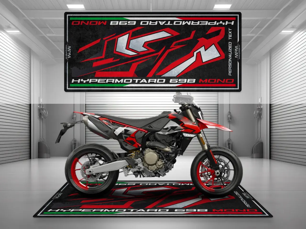 Designed Pit Mat for Ducati Hypermotard 698 Mono RVE Motorcycle - MM4105 - Image 3