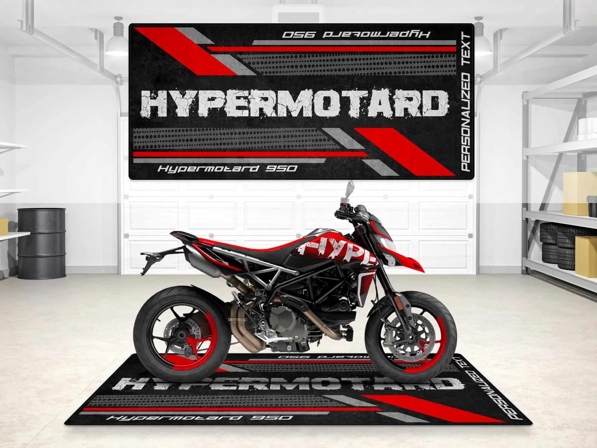 Designed Pit Mat for Ducati Hypermotard 950 RVE Motorcycle - MM7179 - Image 3