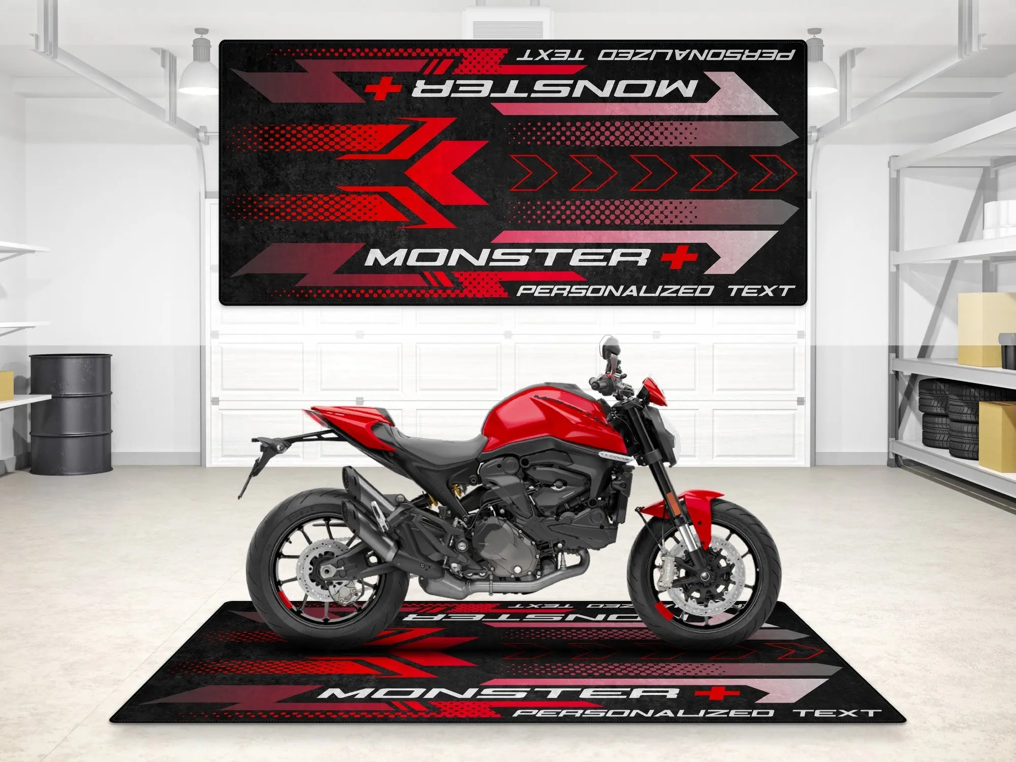 Designed Pit Mat for Ducati Monster + Plus Motorcycle - MM7195 - Image 3