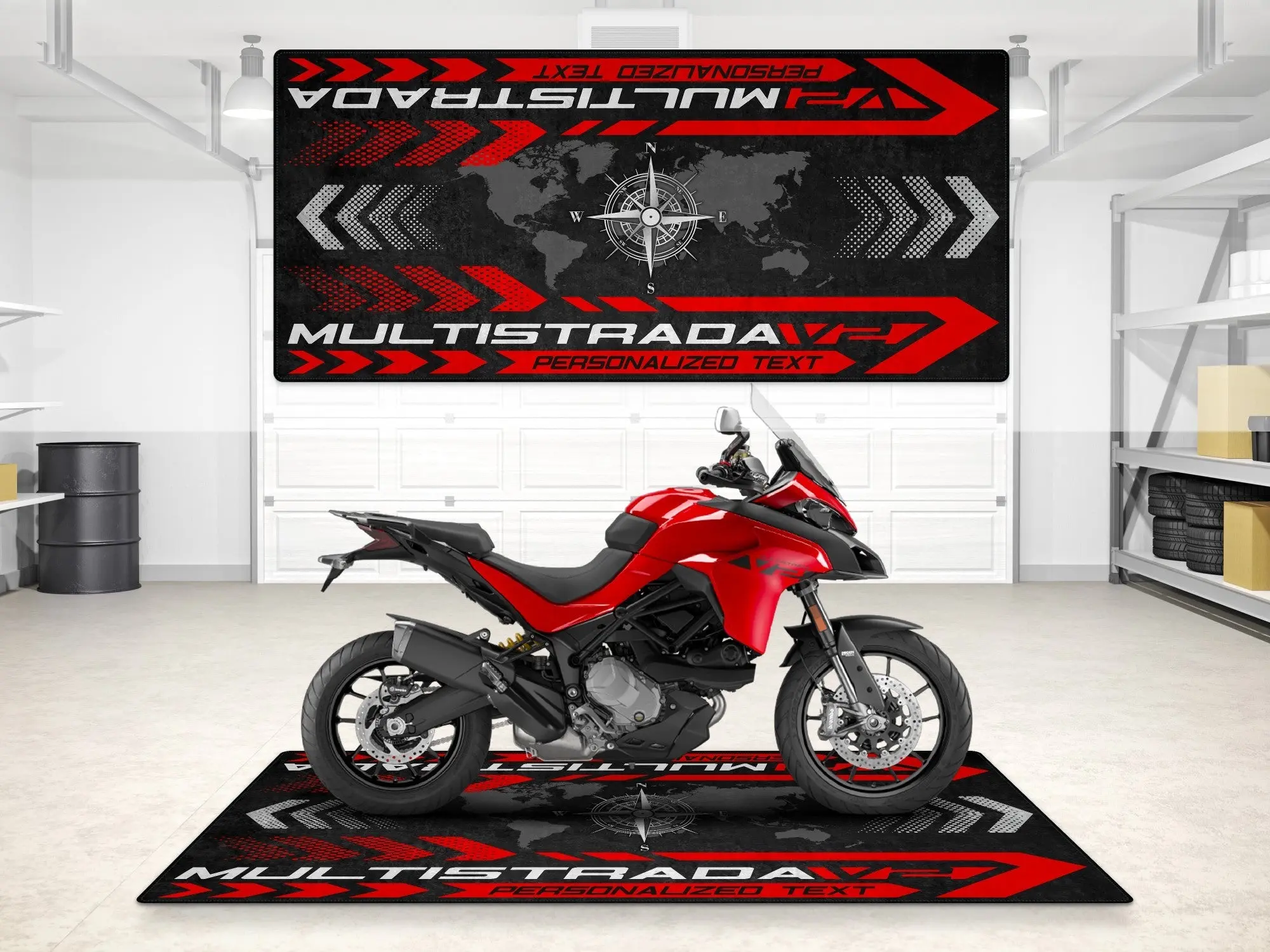 Designed Pit Mat for Ducati Multistrada V2 Motorcycle - MM7162 - Image 3