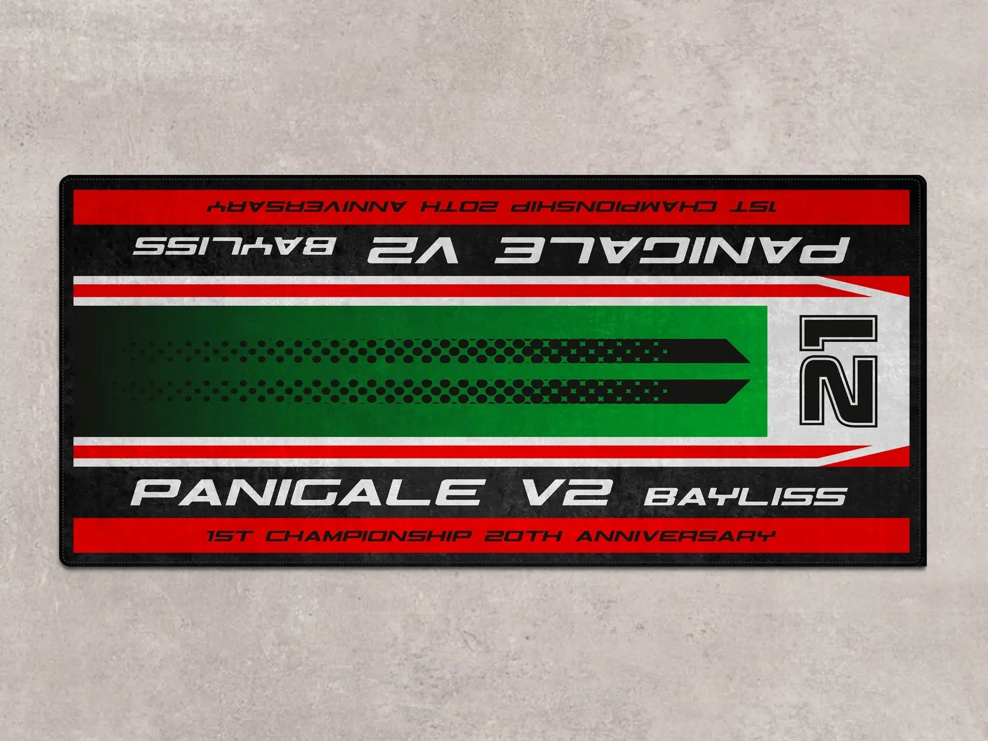 Designed Pit Mat for Ducati Panigale V2 Bayliss 1st Championship 20th Anniversary Motorcycle - MM7193 - Image 2