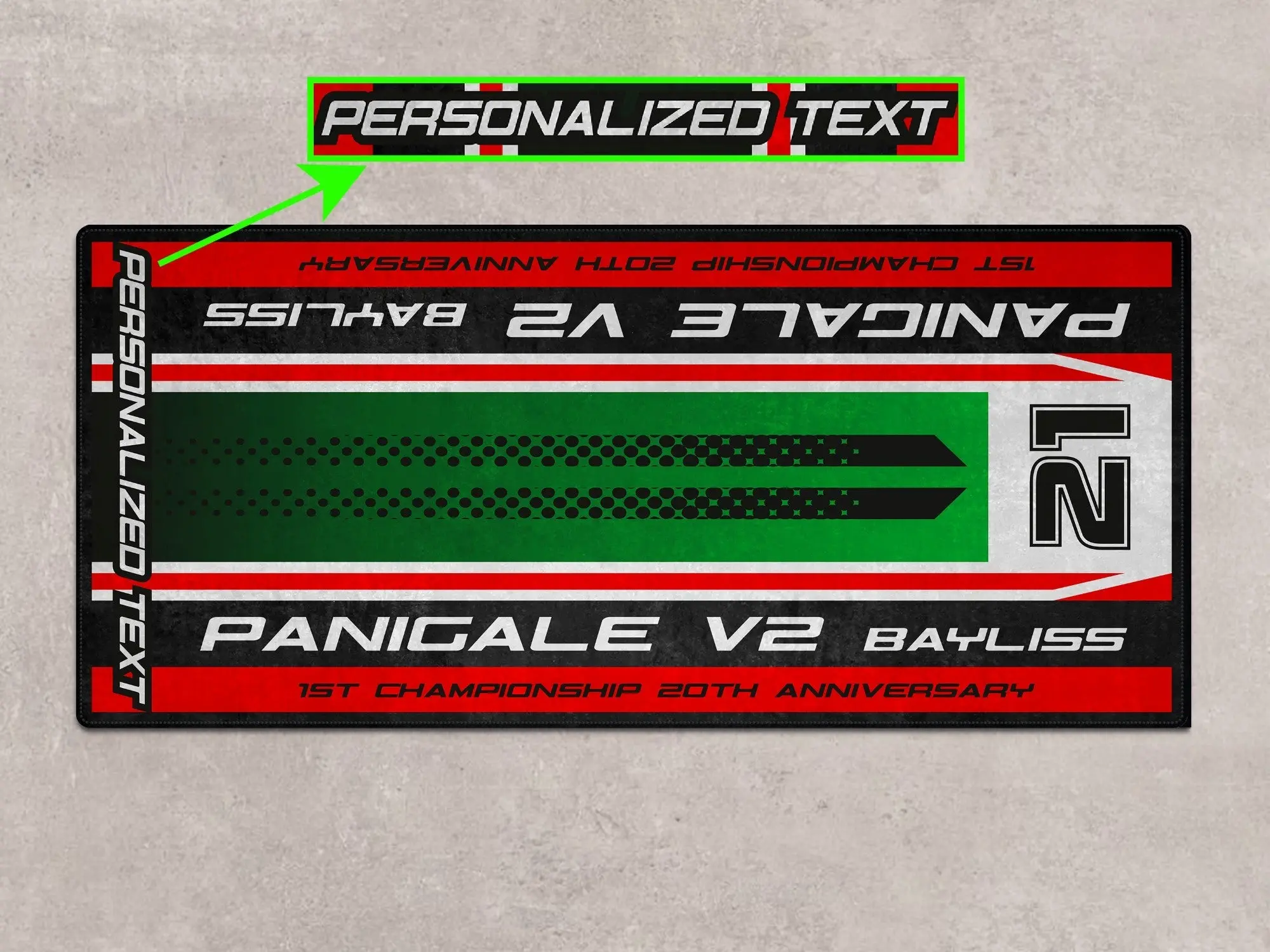 Designed Pit Mat for Ducati Panigale V2 Bayliss 1st Championship 20th Anniversary Motorcycle - MM7193 - Image 4