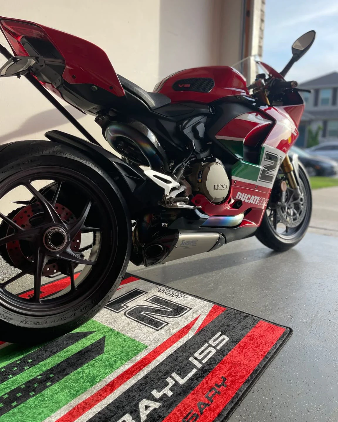 Designed Pit Mat for Ducati Panigale V2 Bayliss 1st Championship 20th Anniversary Motorcycle - MM7193 - Image 7