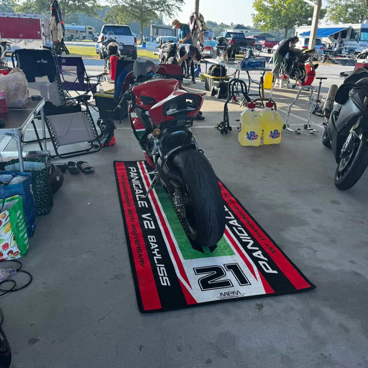 Designed Pit Mat for Ducati Panigale V2 Bayliss 1st Championship 20th Anniversary Motorcycle - MM7193 - Image 8