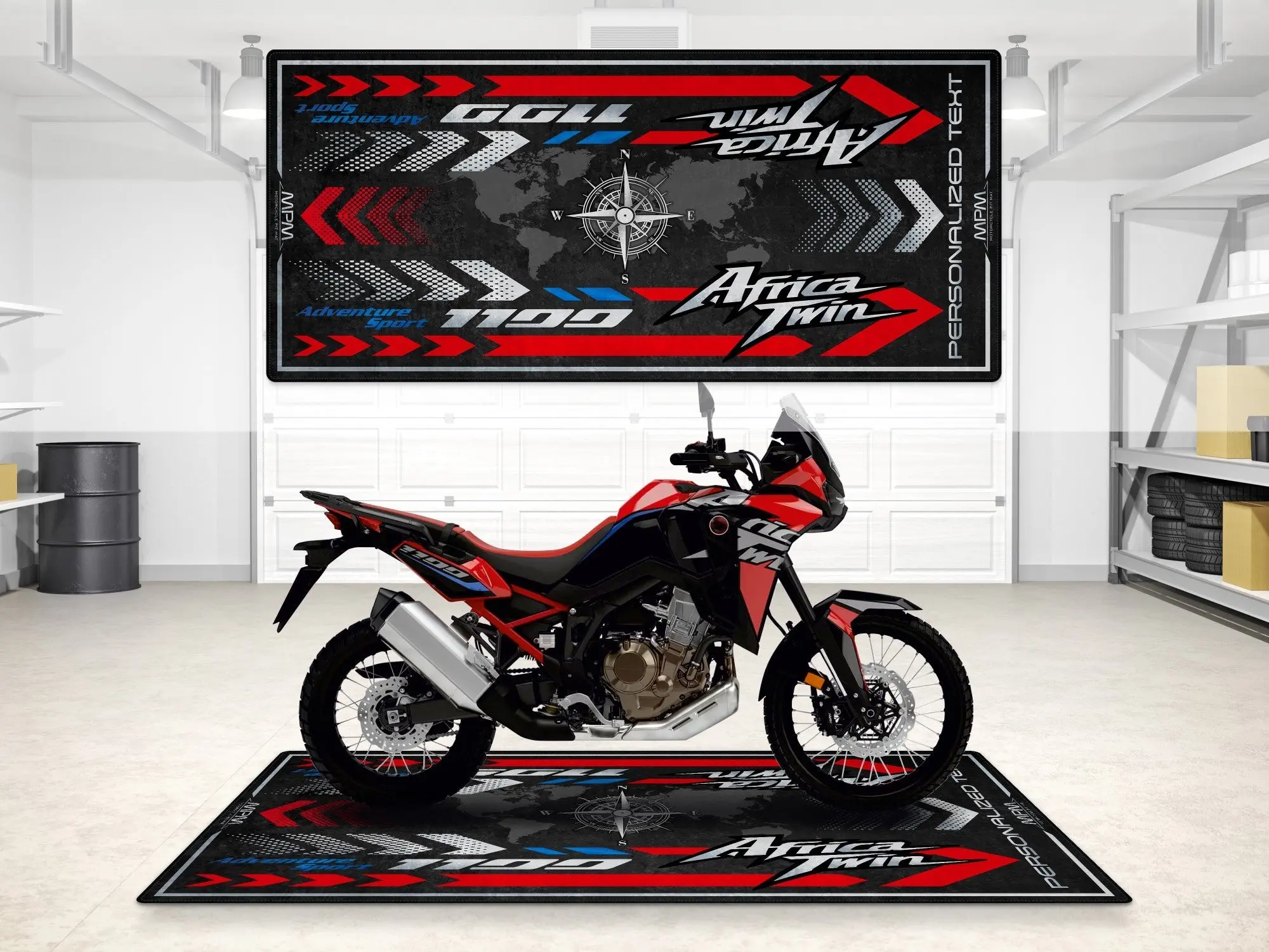 Designed Pit Mat for Honda Africa Twin Motorcycle - MM7452 - Image 3