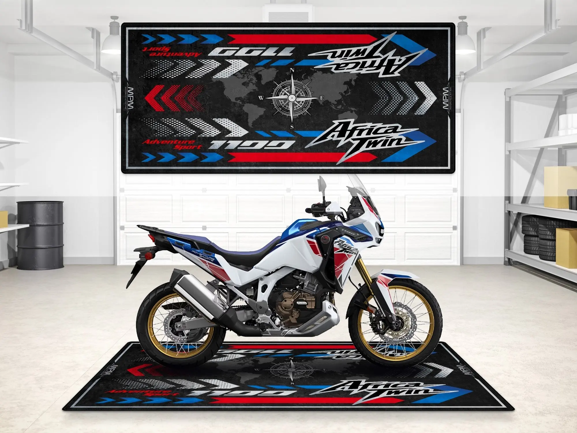 Designed Pit Mat for Honda Africa Twin Motorcycle - MM7452 - Image 6