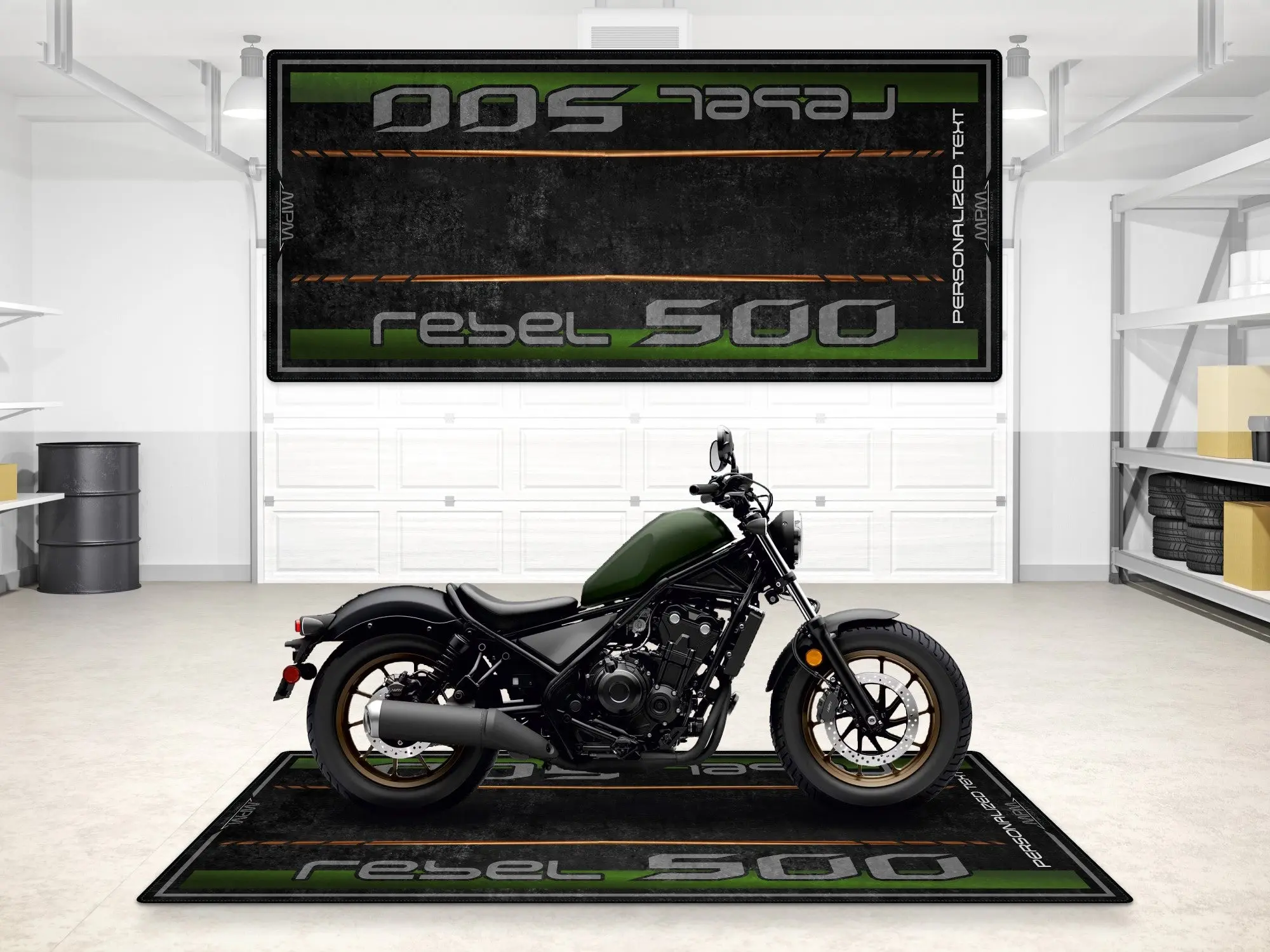 Designed Pit Mat for Honda Rebel 500 Motorcycle - MM7439 - Image 3