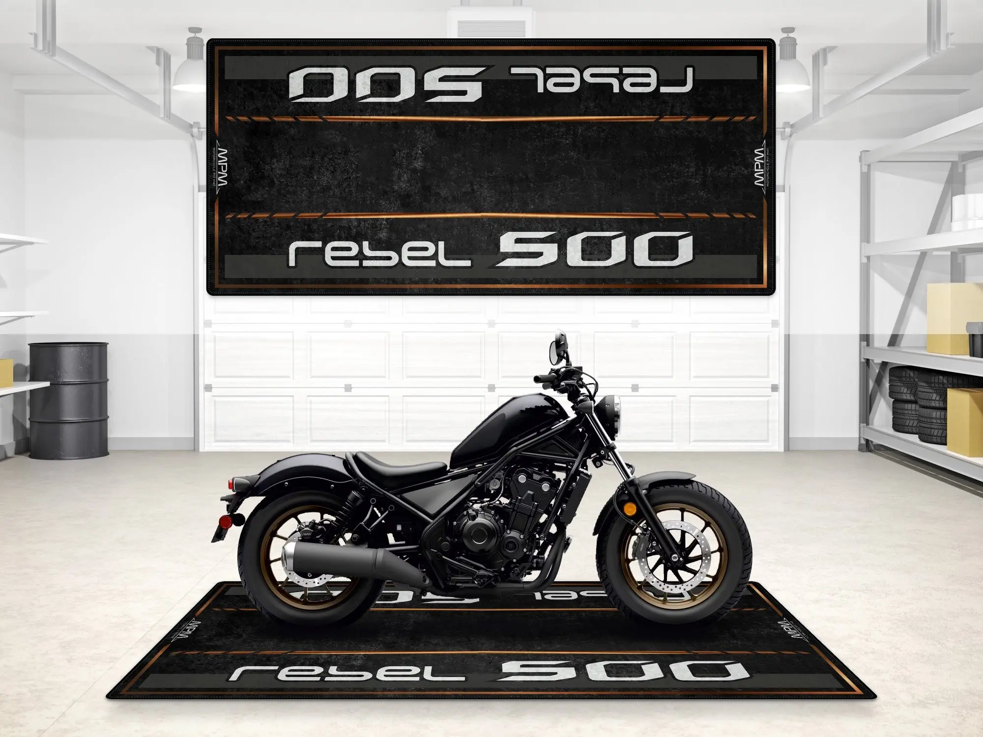 Designed Pit Mat for Honda Rebel 500 Motorcycle - MM7439 - Image 6