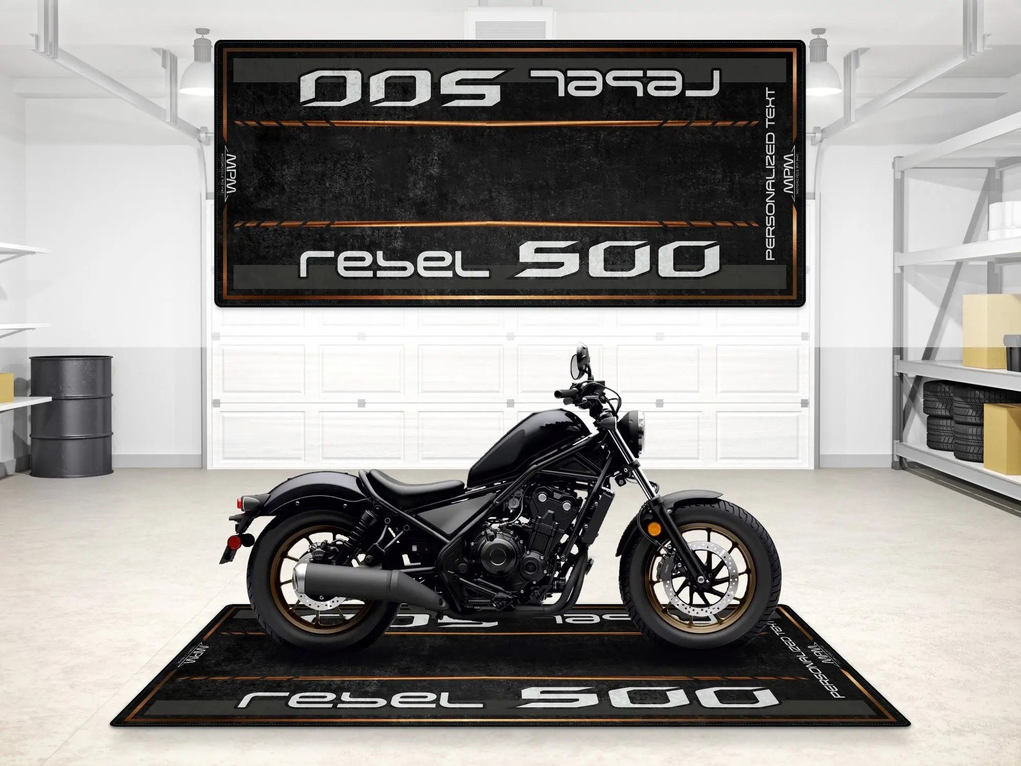 Designed Pit Mat for Honda Rebel 500 Motorcycle - MM7439 - Image 8