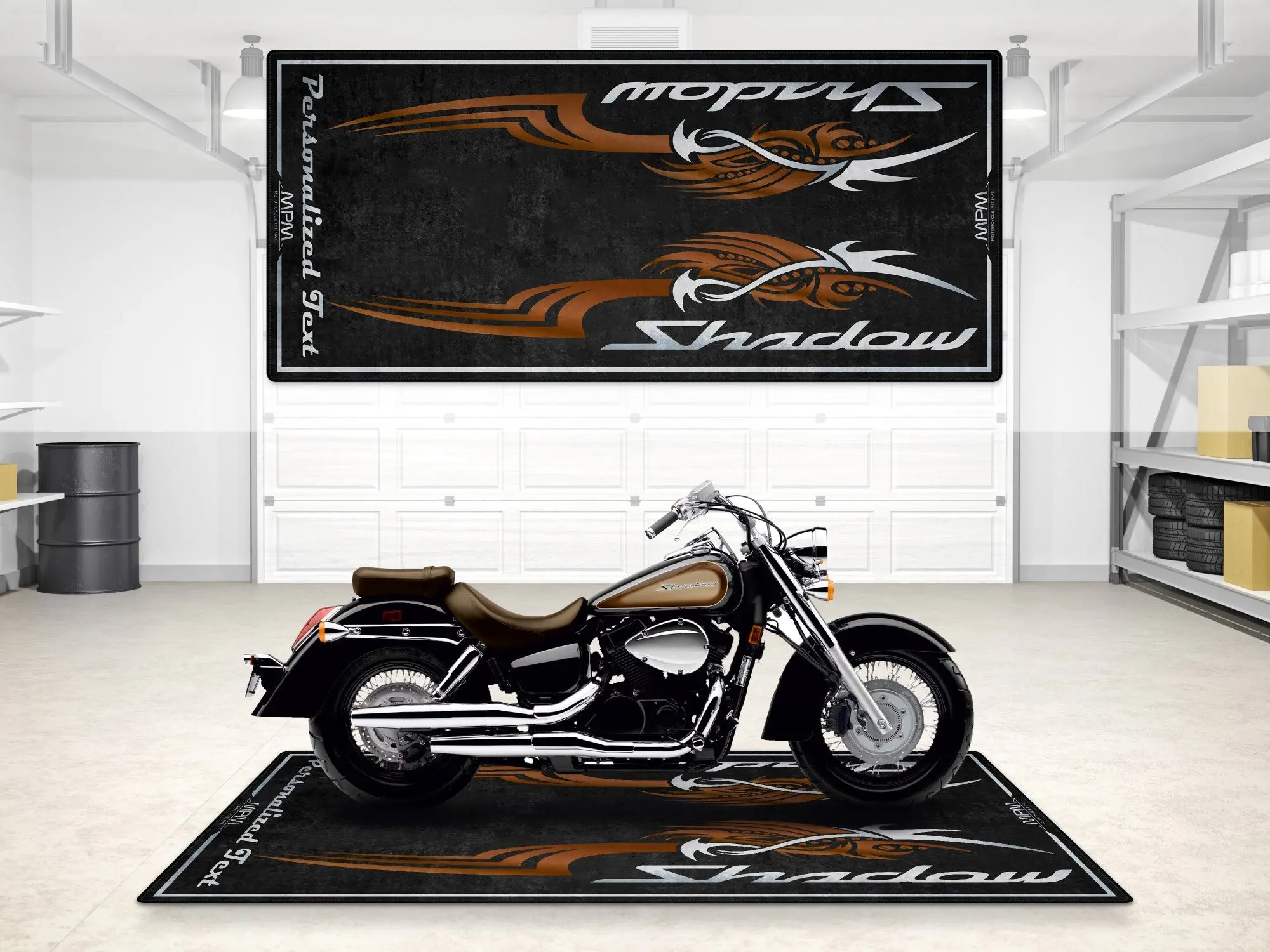 Designed Pit Mat for Honda Shadow Aero Motorcycle - MM7437 - Image 3
