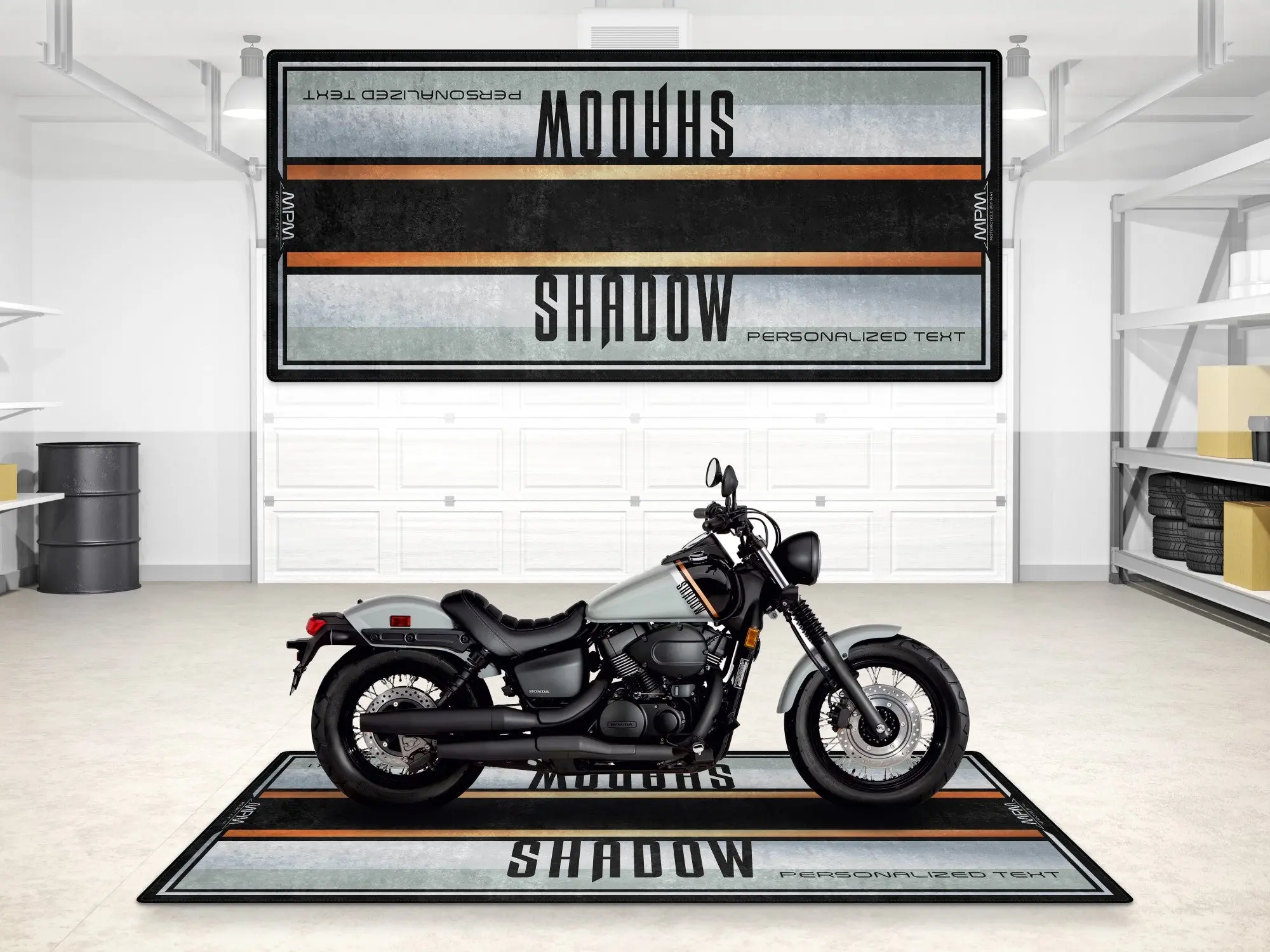 Designed Pit Mat for Honda Shadow Phantom Motorcycle - MM7436 - Image 3