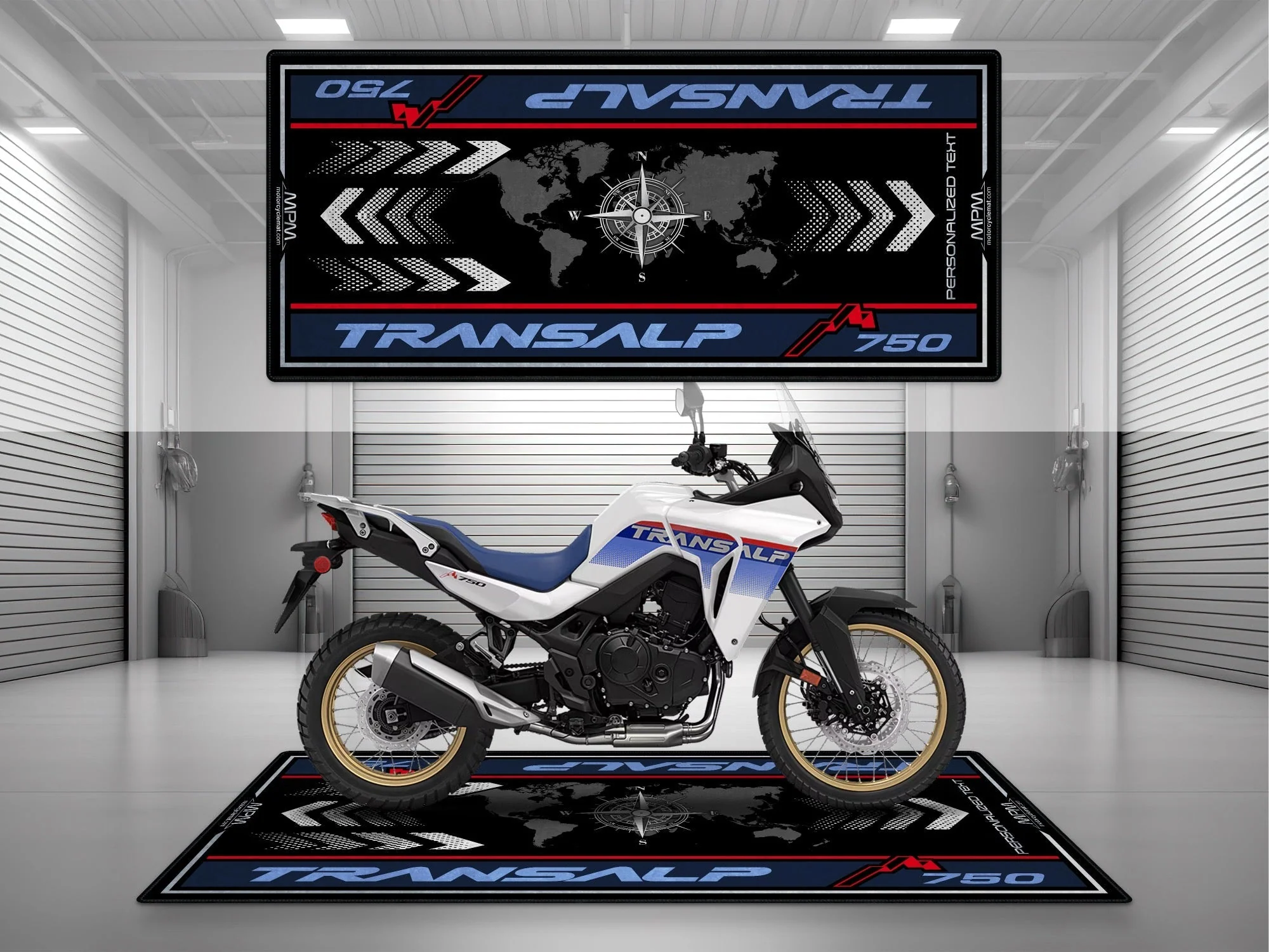 Designed Pit Mat for Honda Transalp 750 Motorcycle - MM7453 - Image 3