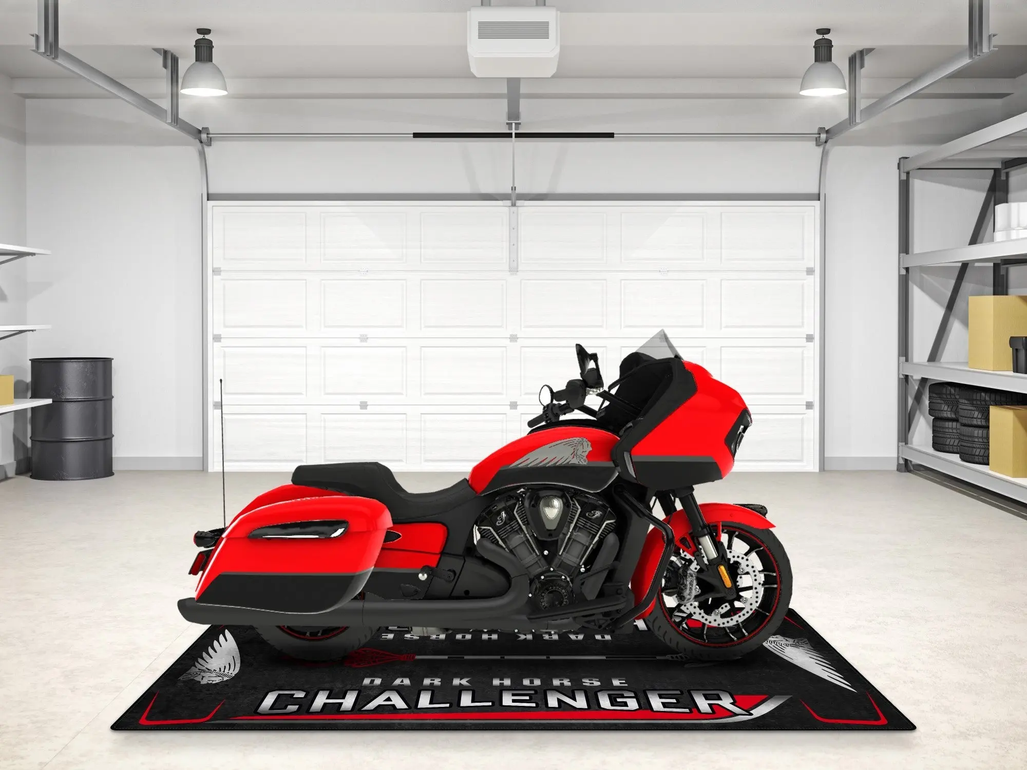 Designed Pit Mat for Indian Challenger Dark Horse Motorcycle - MM7332 - Image 5